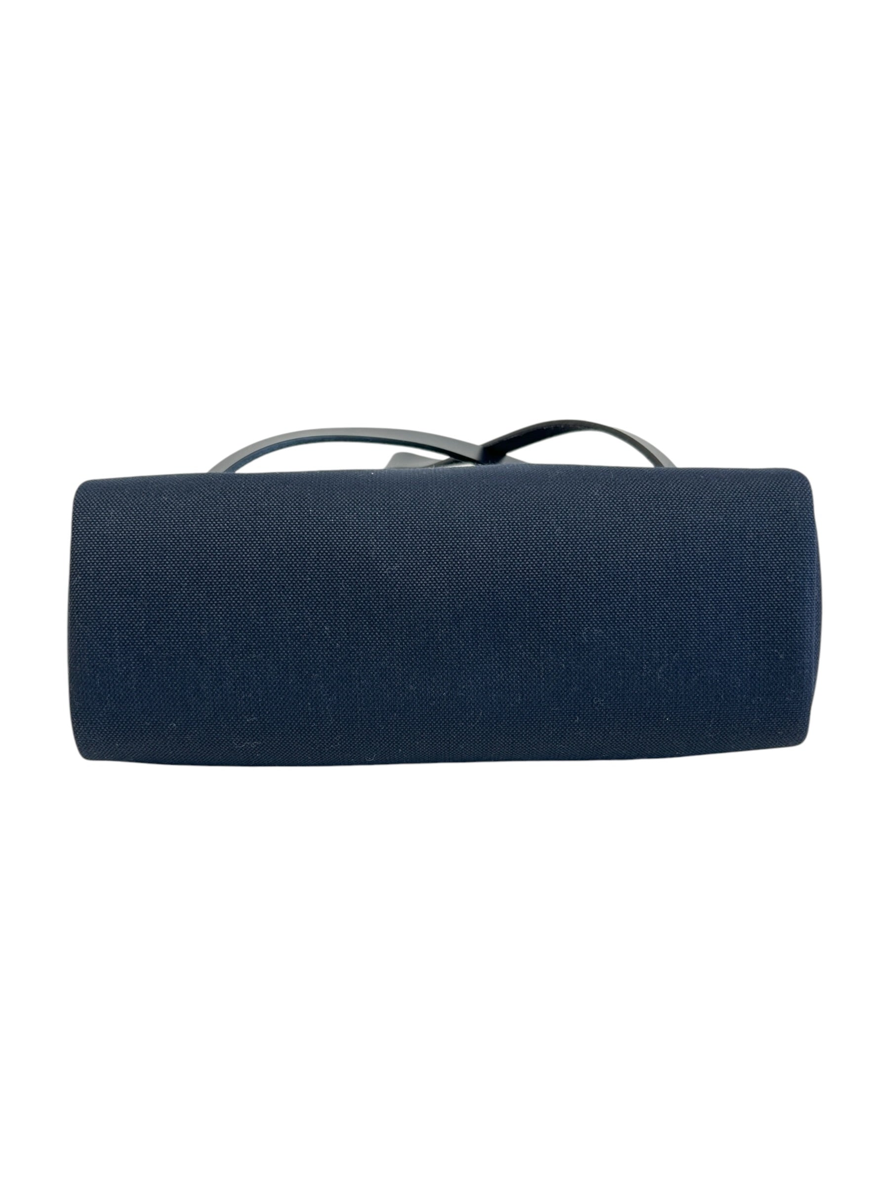 Navy Bleu Canvas/Vache Calfskin Leather Herbag PM 2-In-1 Backpack w/PHW