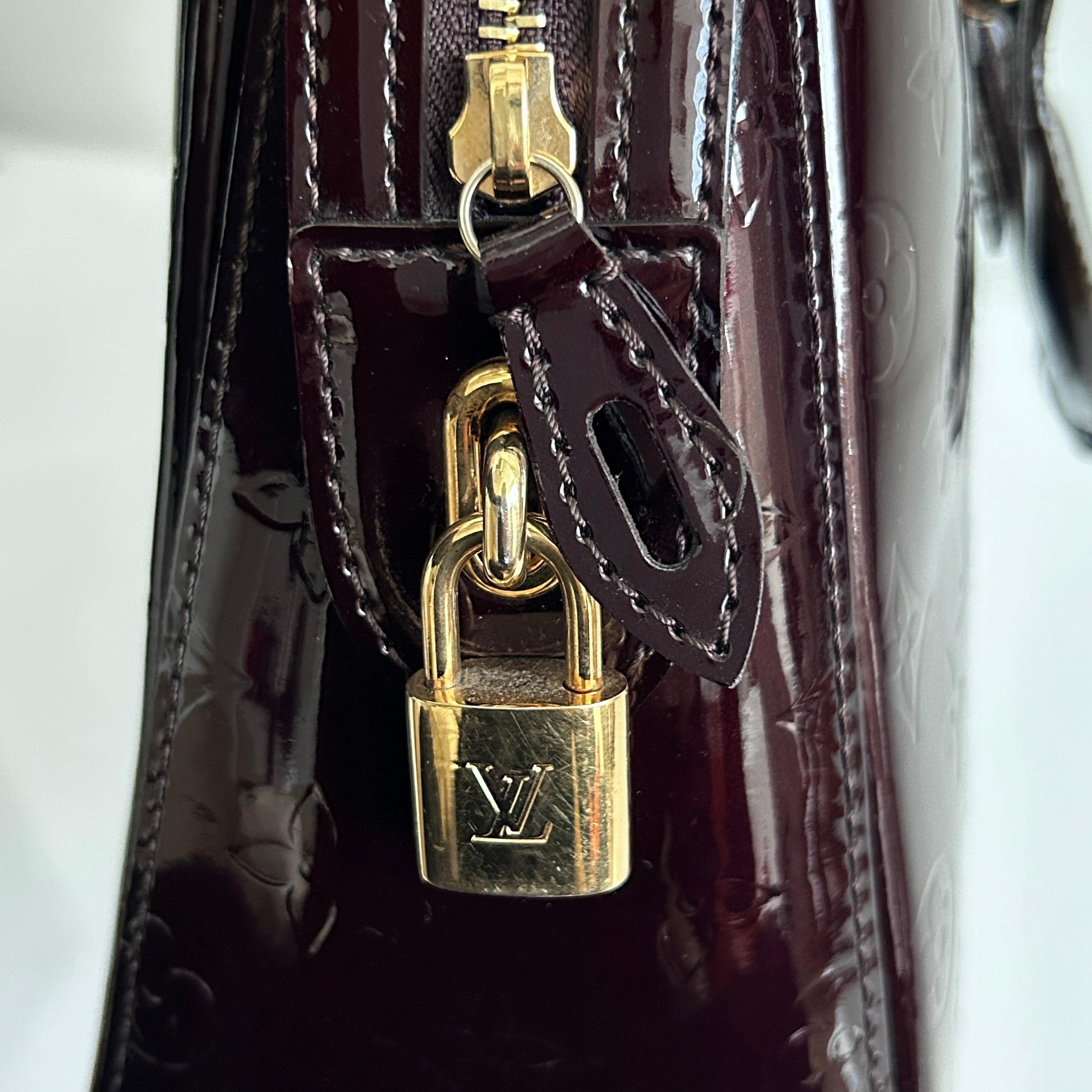 Amarante Monogram Vernis Melrose Bag w/GHW
