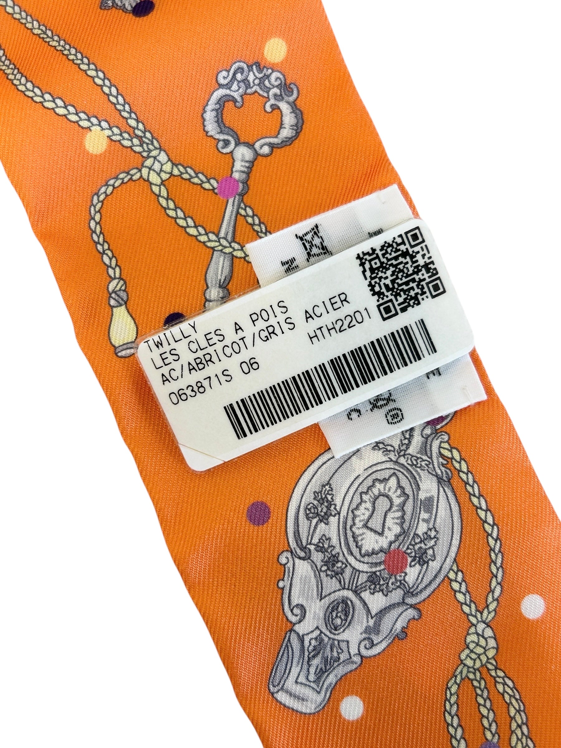 “Les Cles a Pois” Silk Twilly
