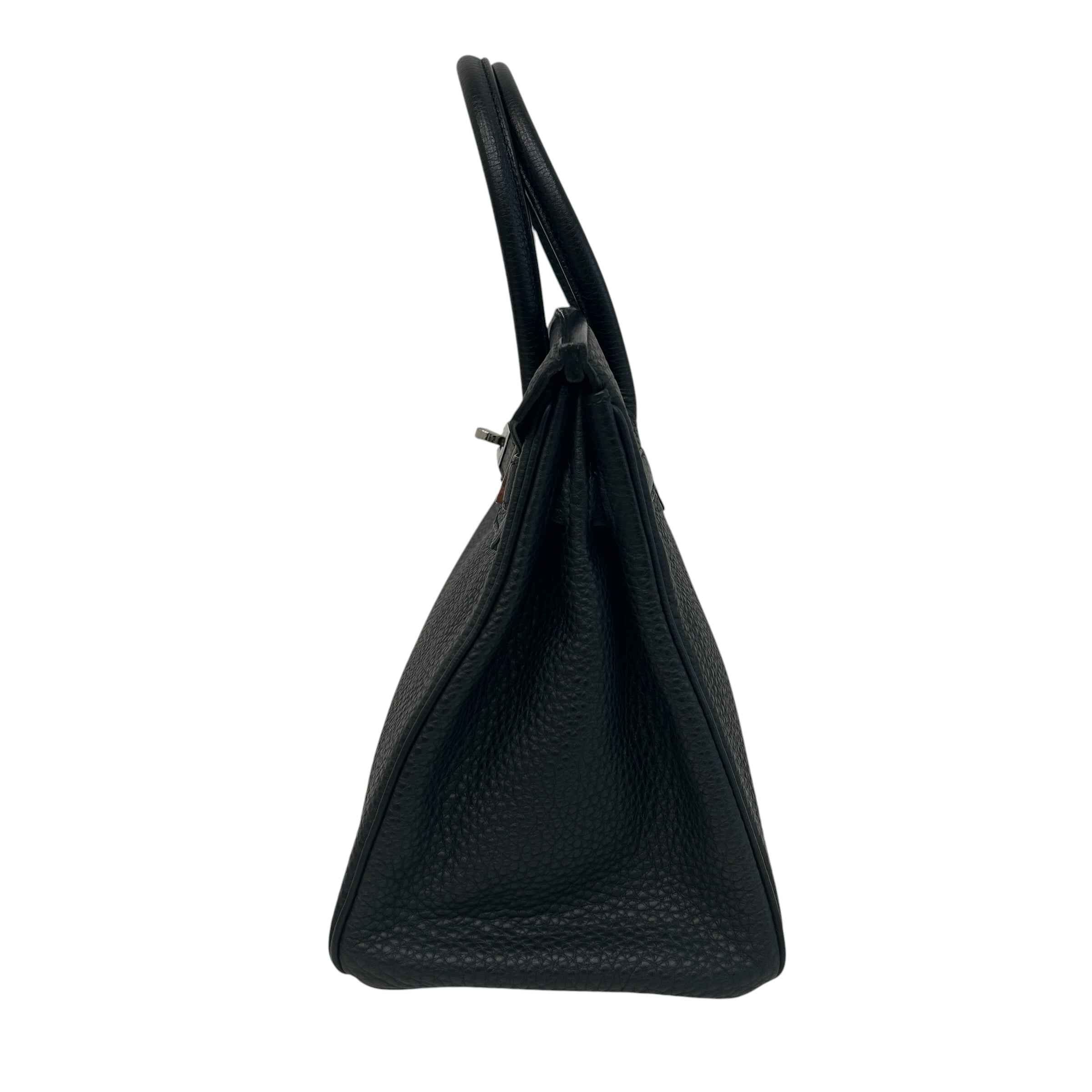 Black Clemence Leather Birkin 30 Bag w/PHW