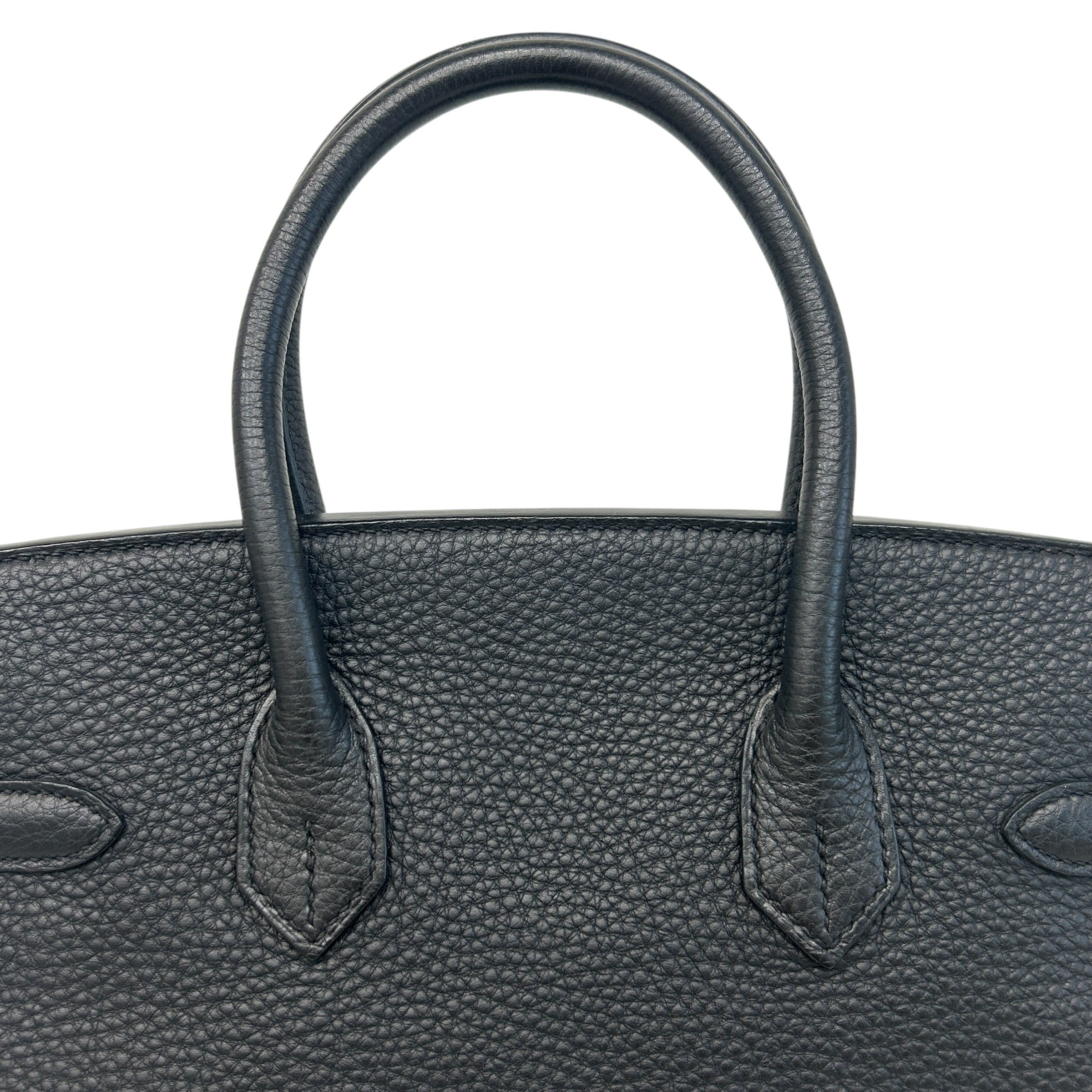 Black Clemence Leather Birkin 30 Bag w/PHW