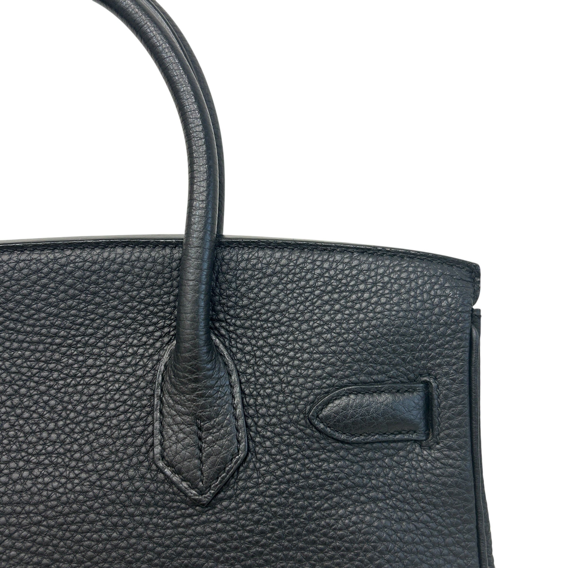 Black Clemence Leather Birkin 30 Bag w/PHW