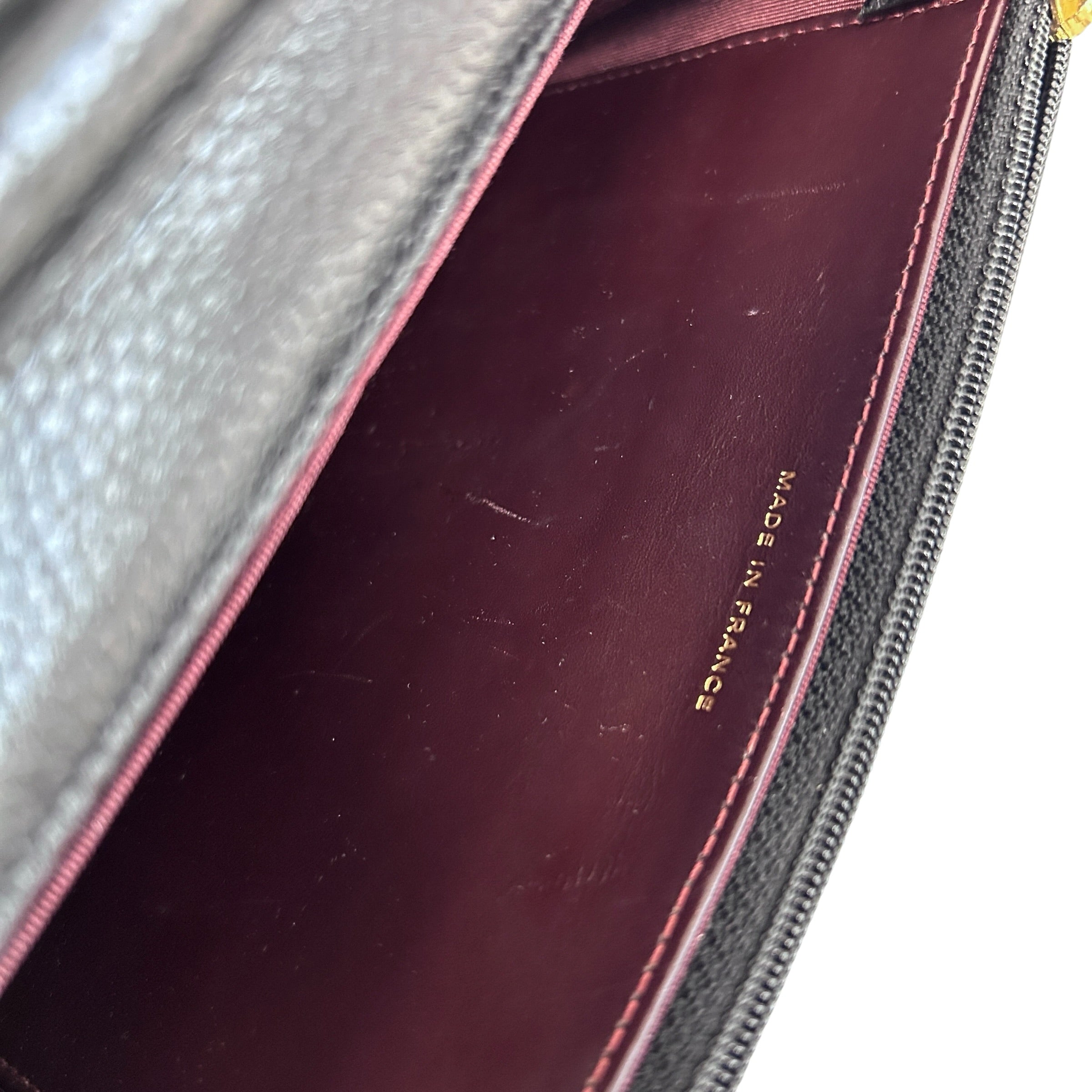 Black Caviar Quilted Classics Wallet On Chain WOC w/GHW