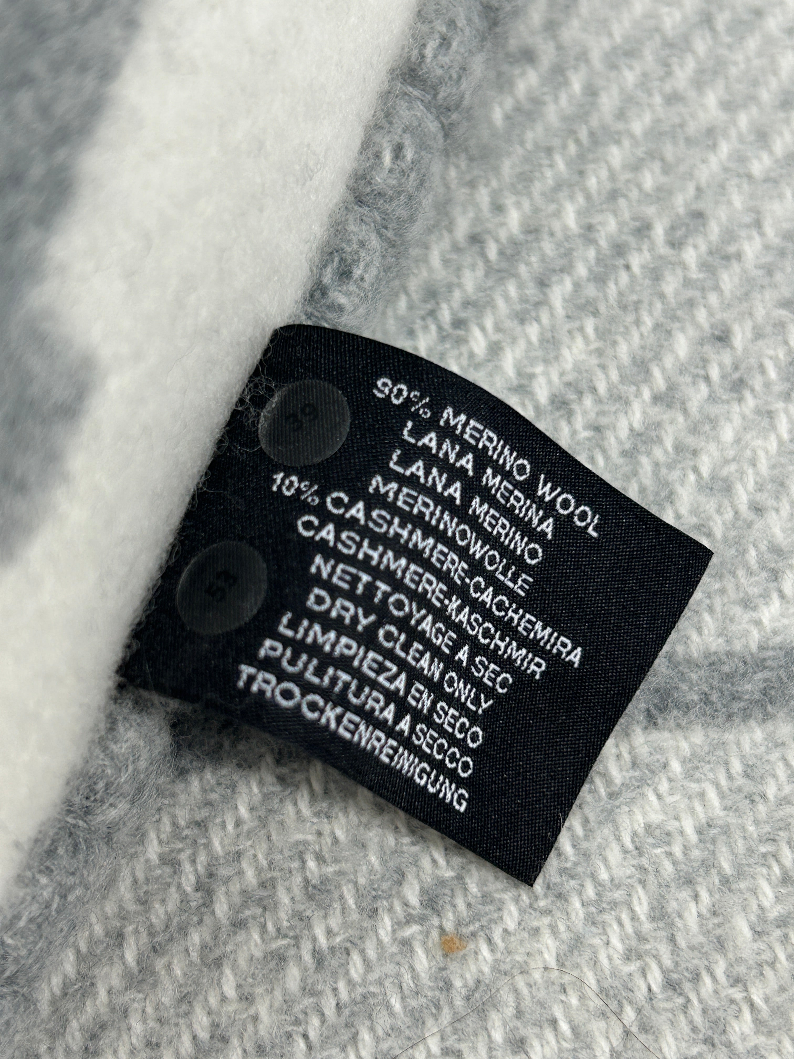 Gris Clair /Ecru Avalon Cashmere/ Merino Wool Blanket