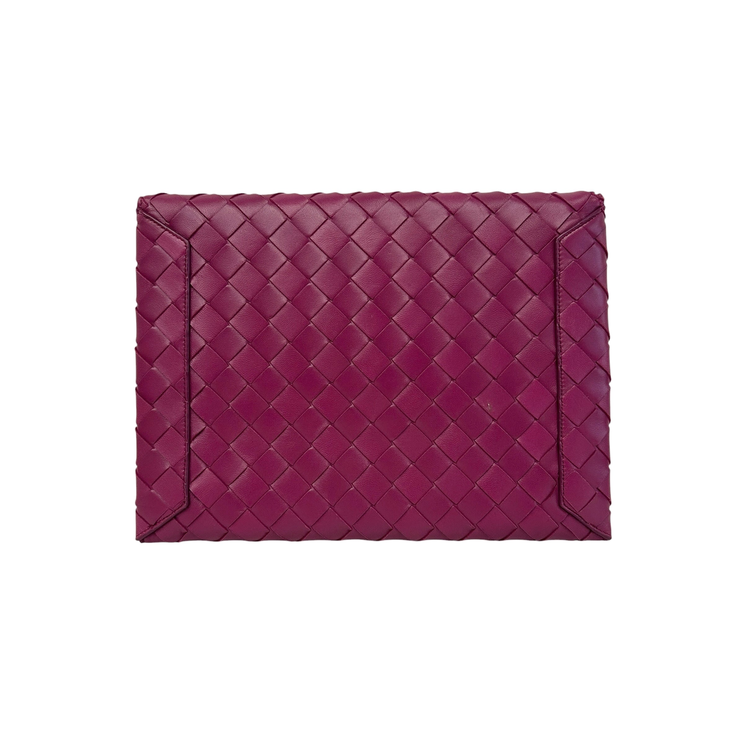 Purple Nappa Intrecciato Flap Pouch