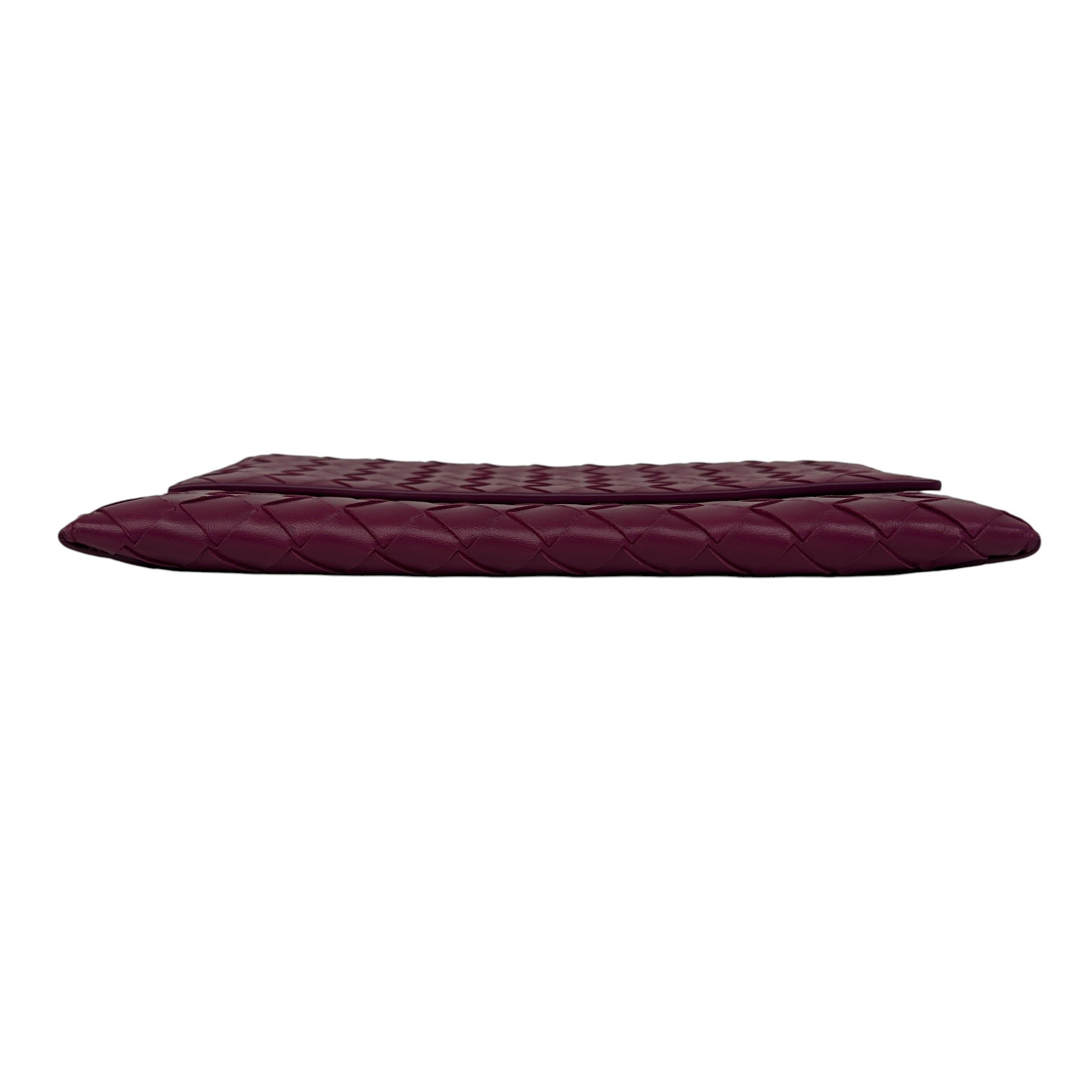 Purple Nappa Intrecciato Flap Pouch