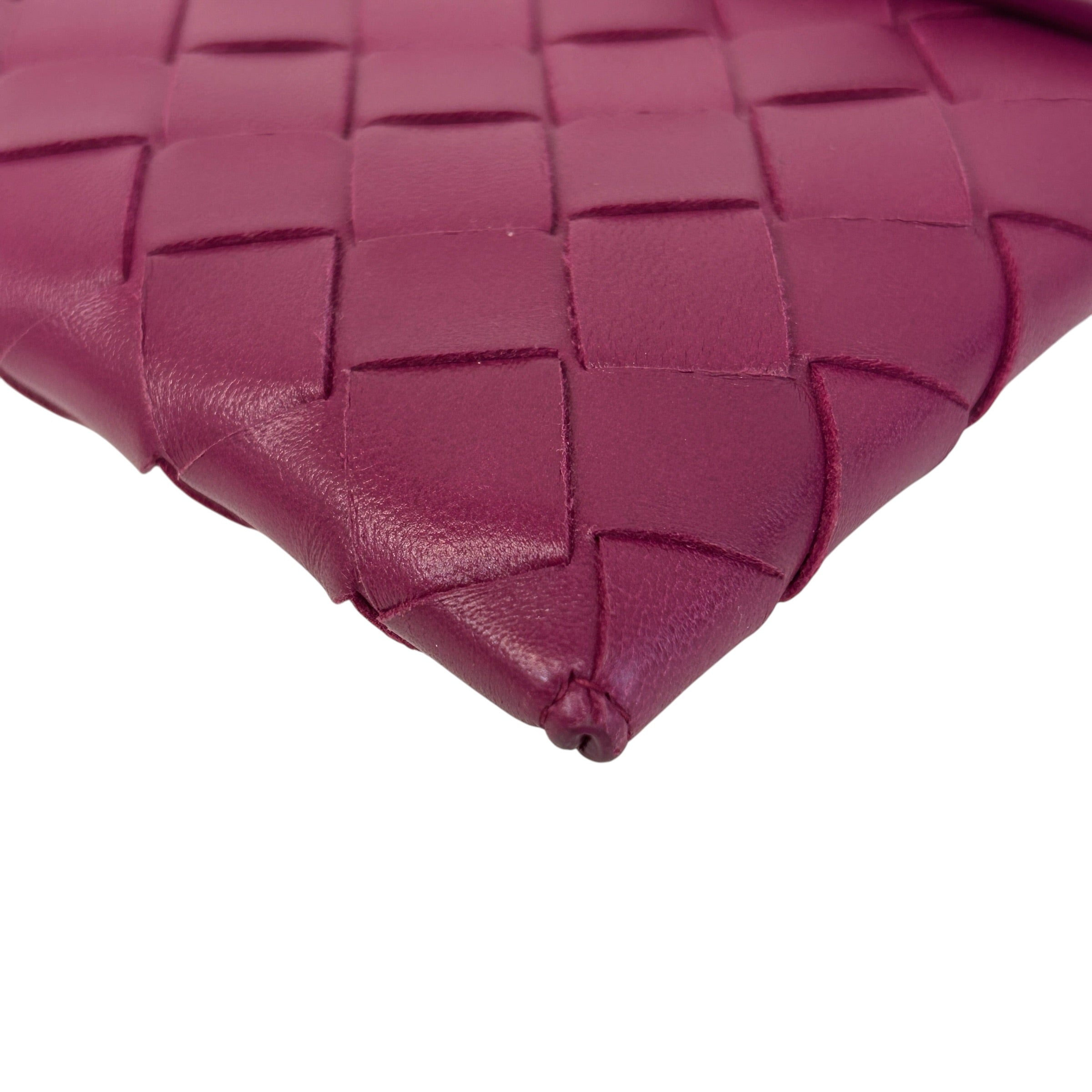 Purple Nappa Intrecciato Flap Pouch