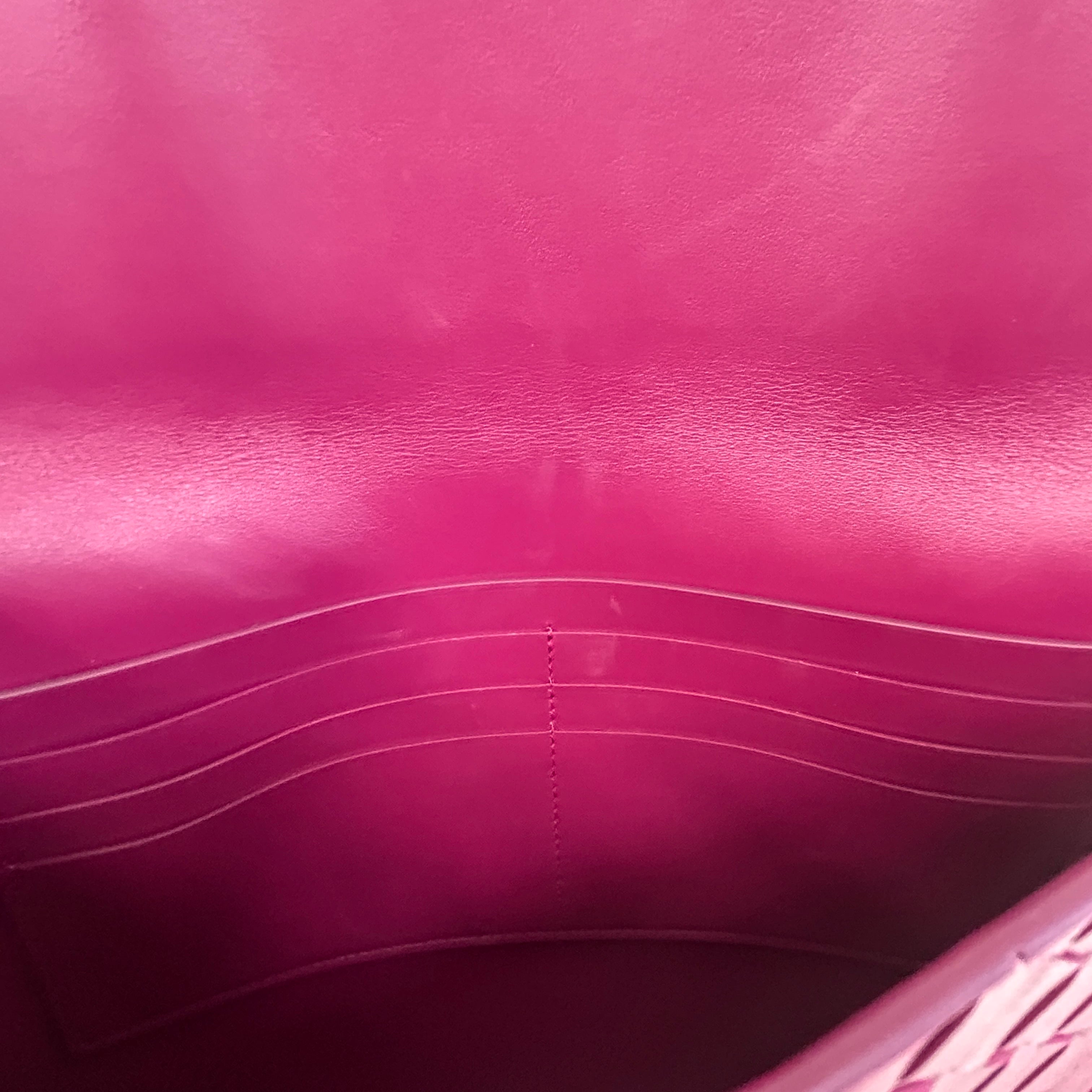 Purple Nappa Intrecciato Flap Pouch