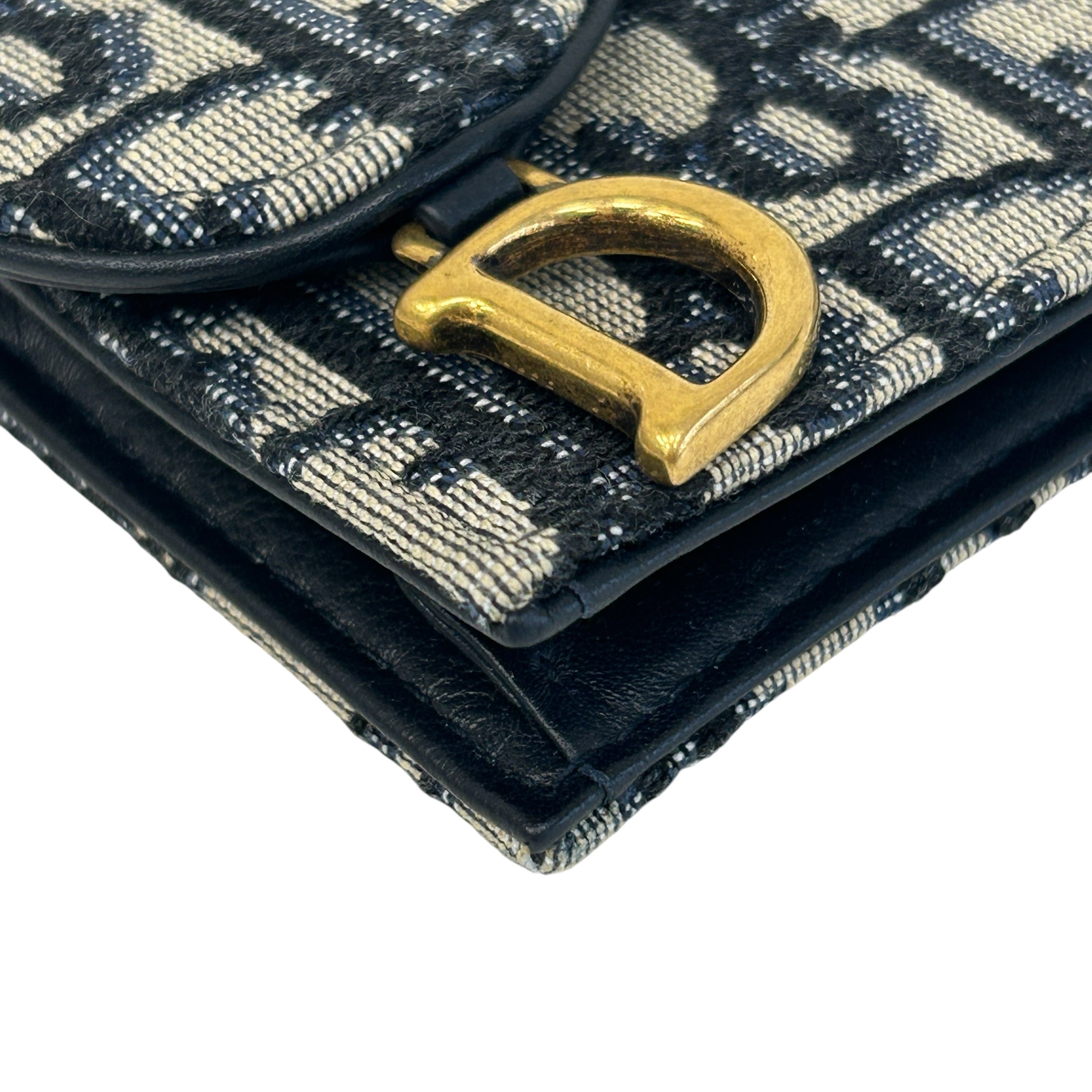 Blue Logo Saddle Card Holder w/GHW,