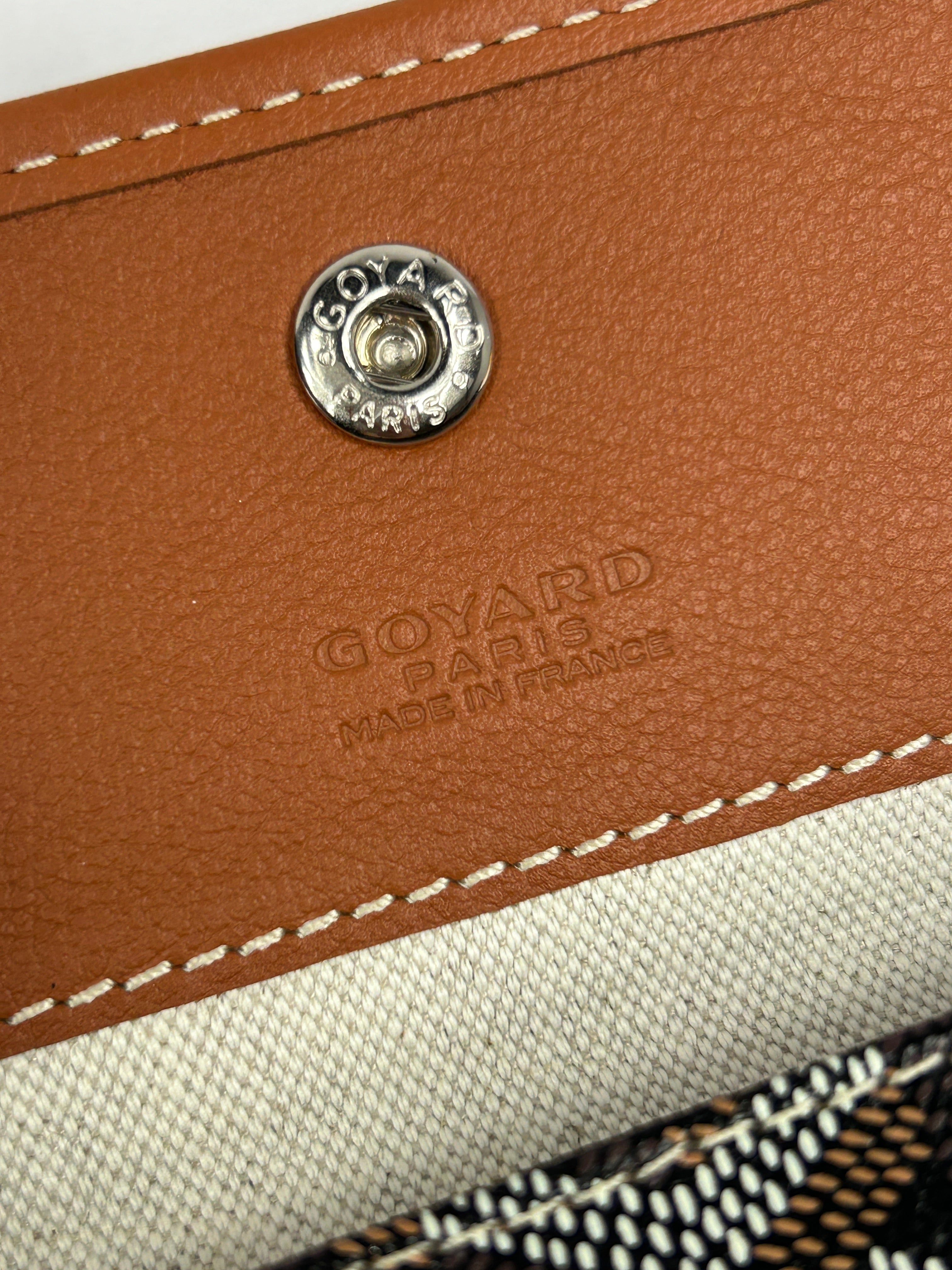 Black/Tan Coated Goyardine Canvas and Chevroches Calfskin Leather Saint Louis GM Tote Bag