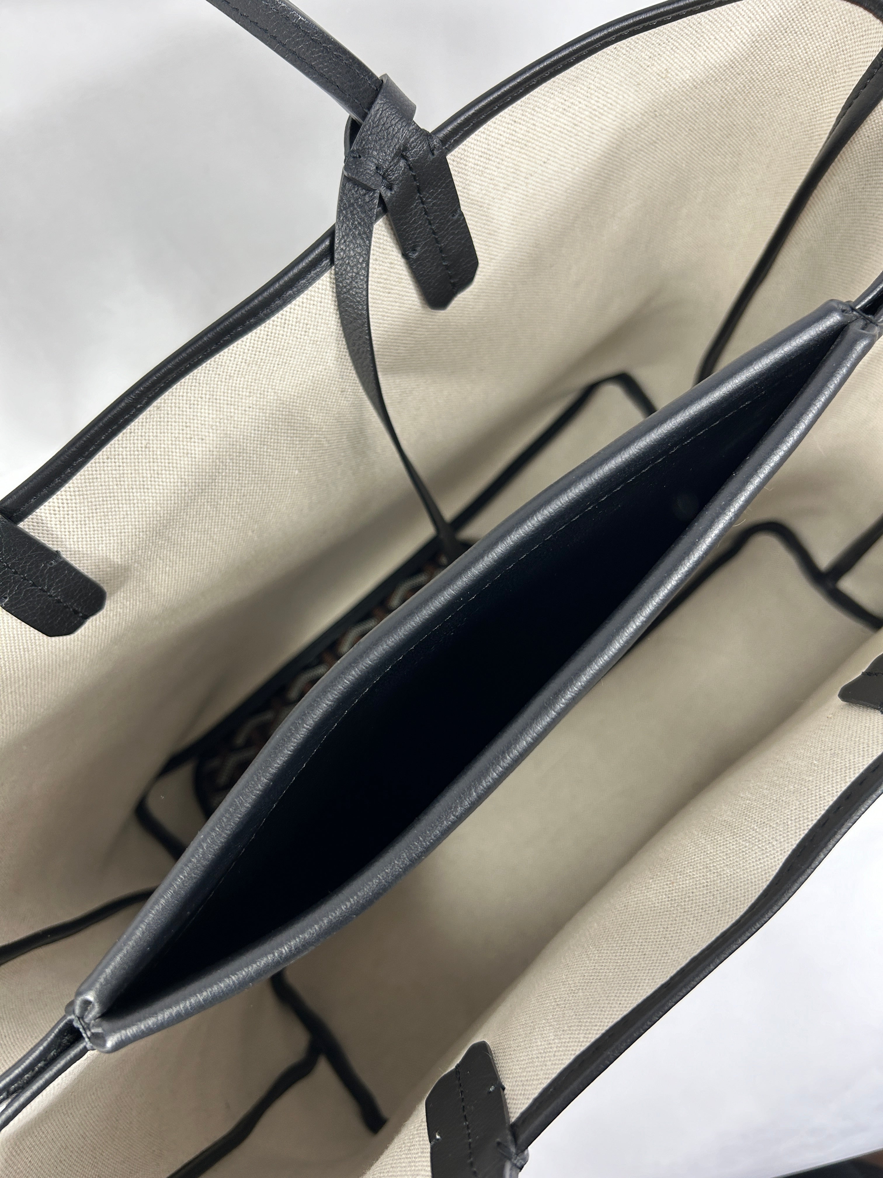 Black/Tan Goyardine Coated Canvas and Chevroches Calfskin Leather Isabelle PM Tote Bag w/SHW