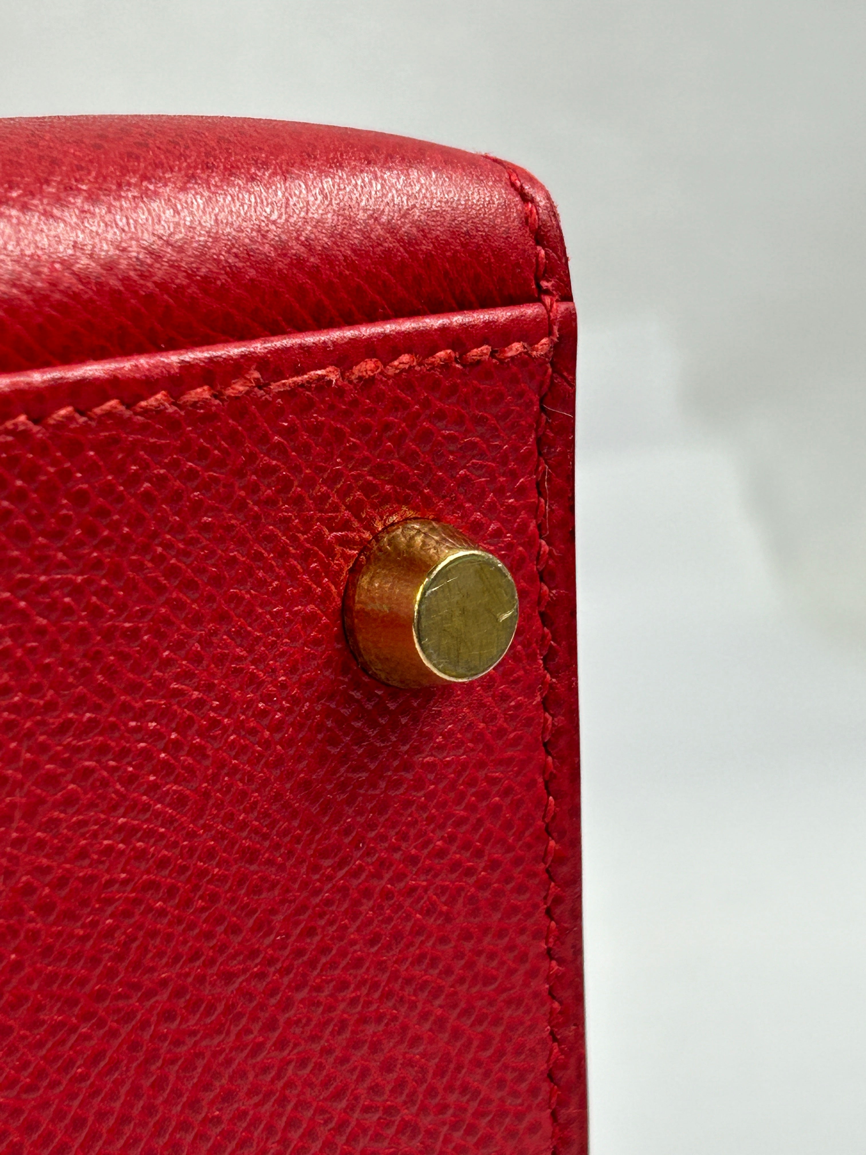 Hermes Rouge Epsom Kelly 32 w/GHW