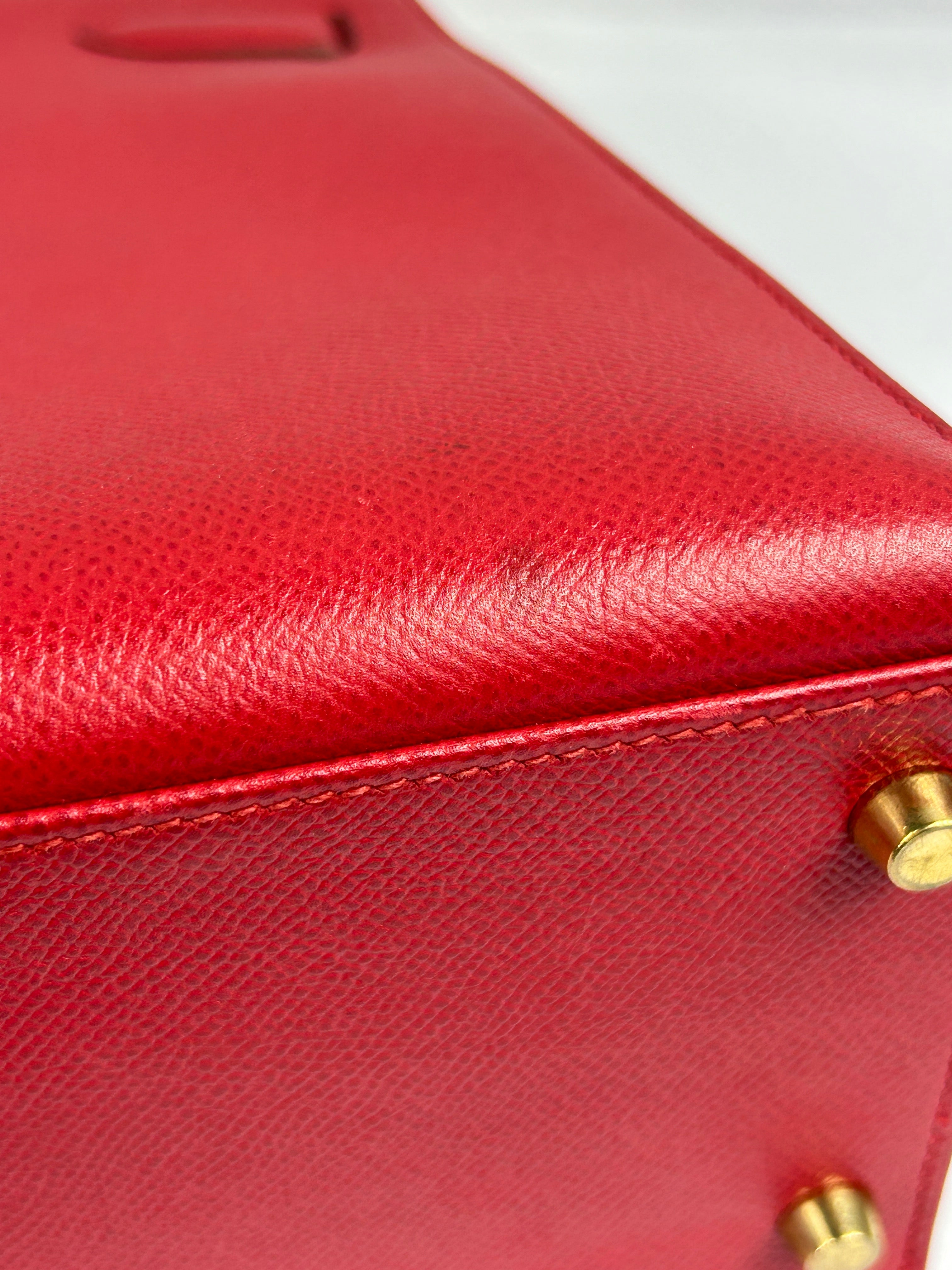 Hermes Rouge Epsom Kelly 32 w/GHW