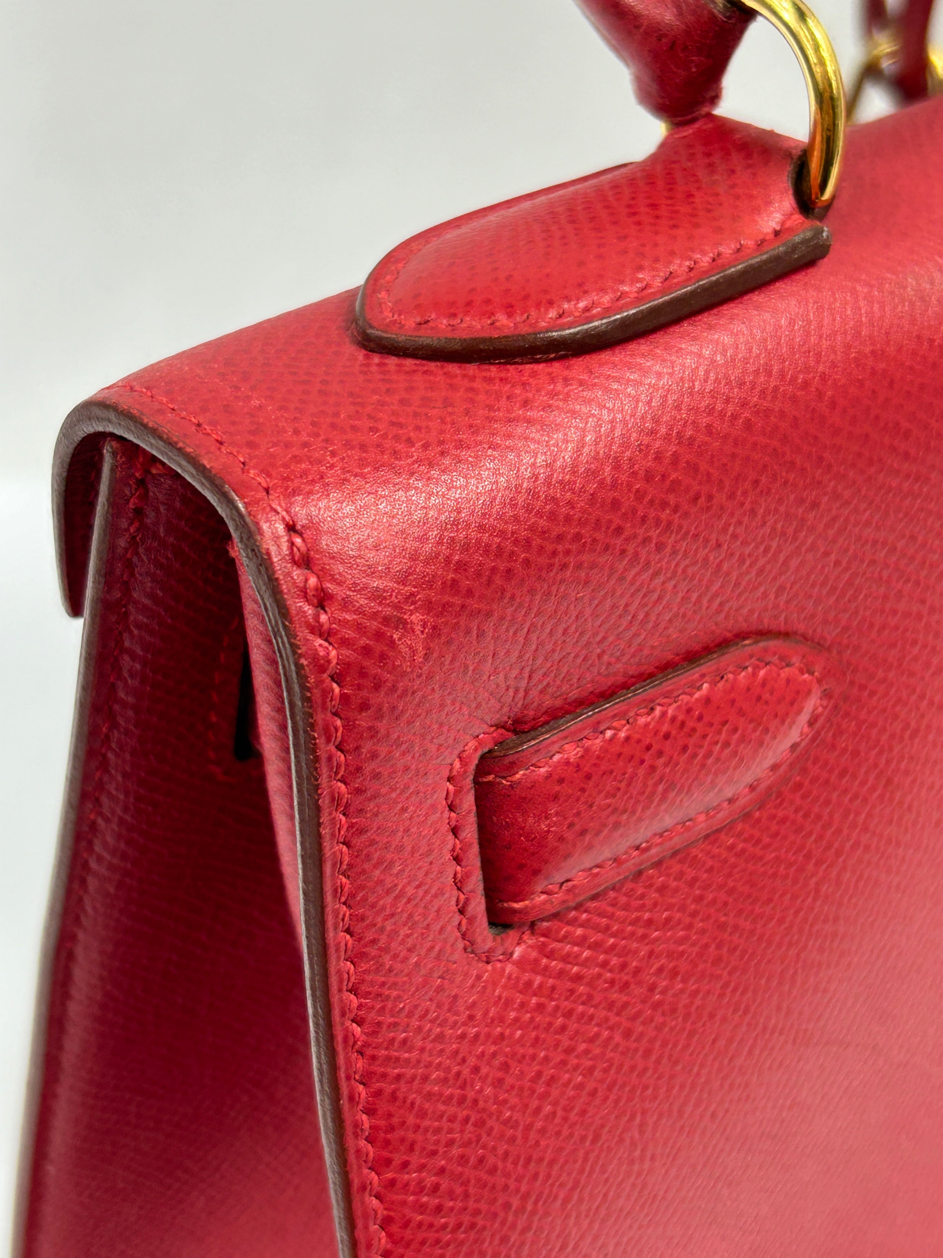 Hermes Rouge Epsom Kelly 32 w/GHW