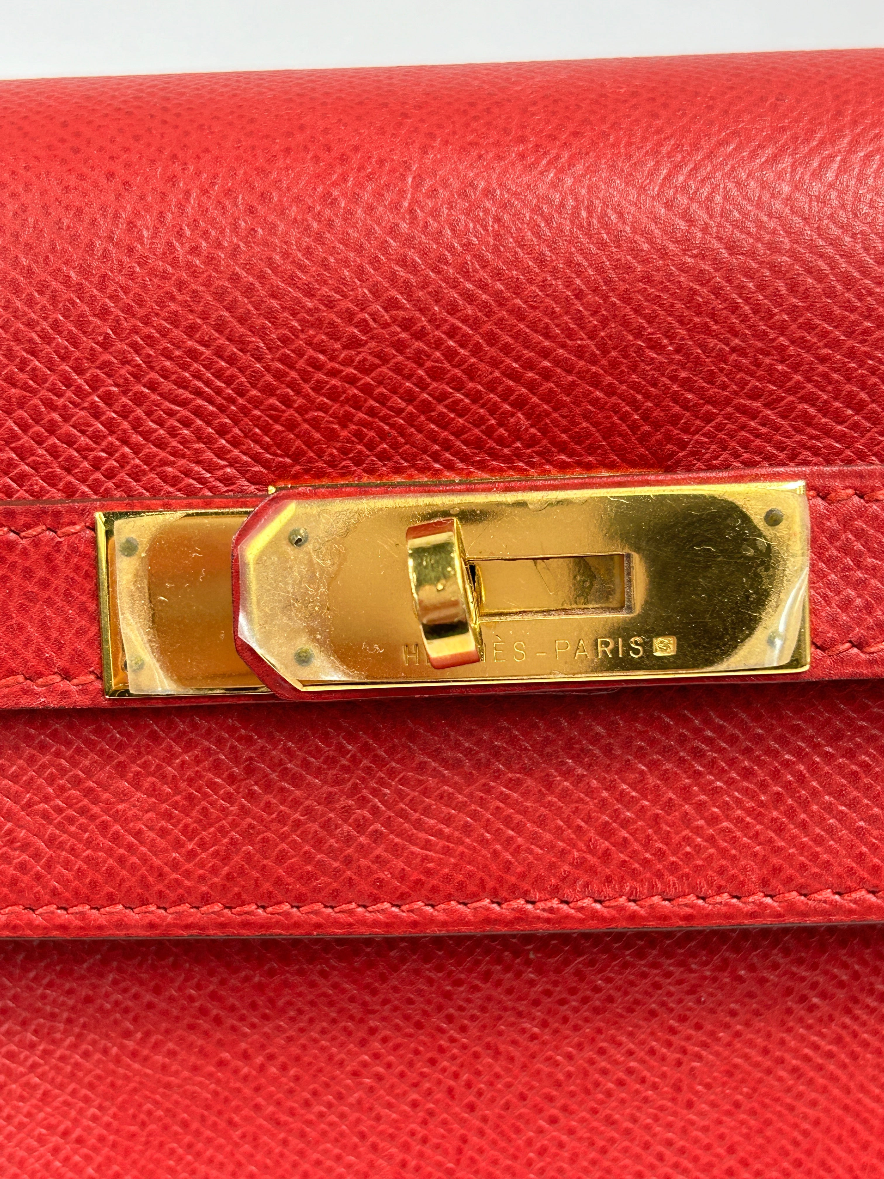 Hermes Rouge Epsom Kelly 32 w/GHW