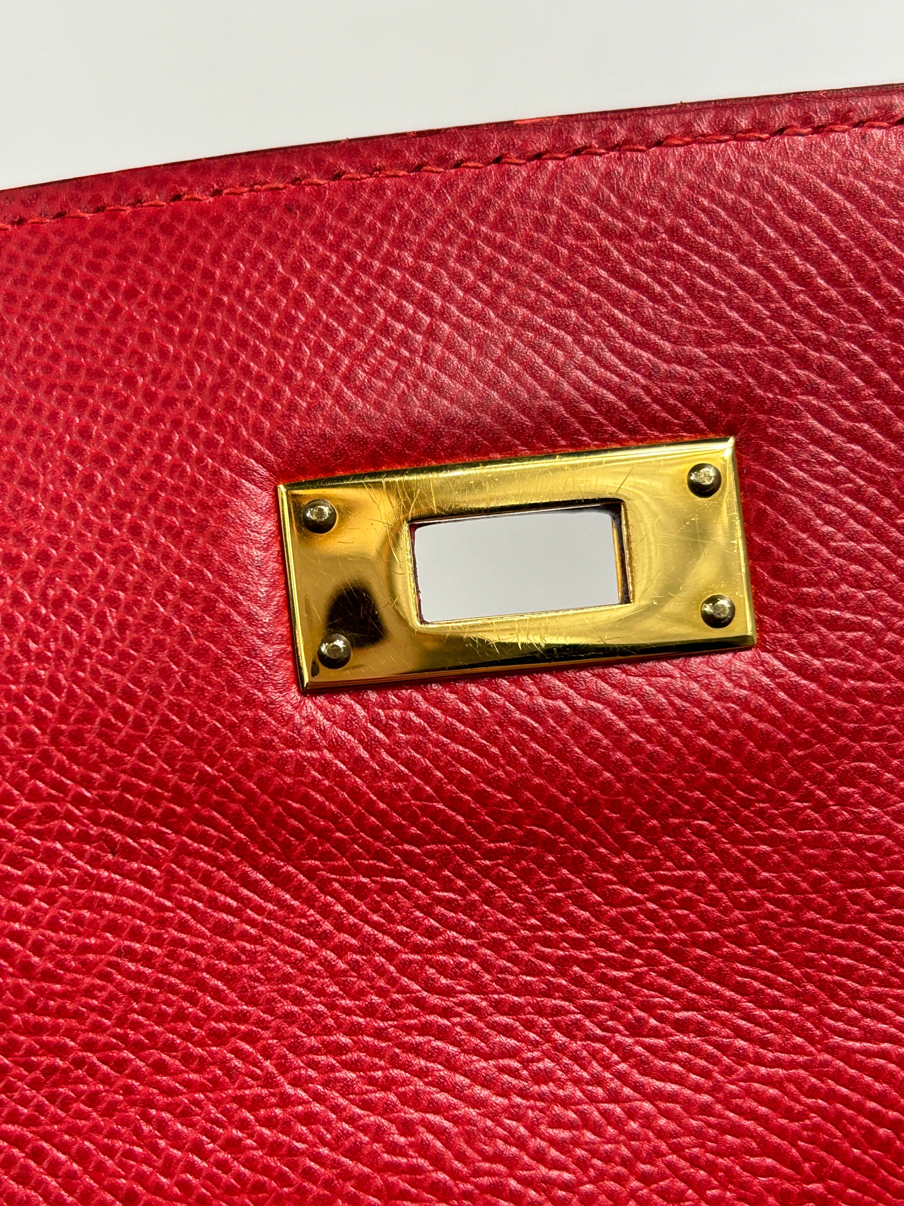 Hermes Rouge Epsom Kelly 32 w/GHW
