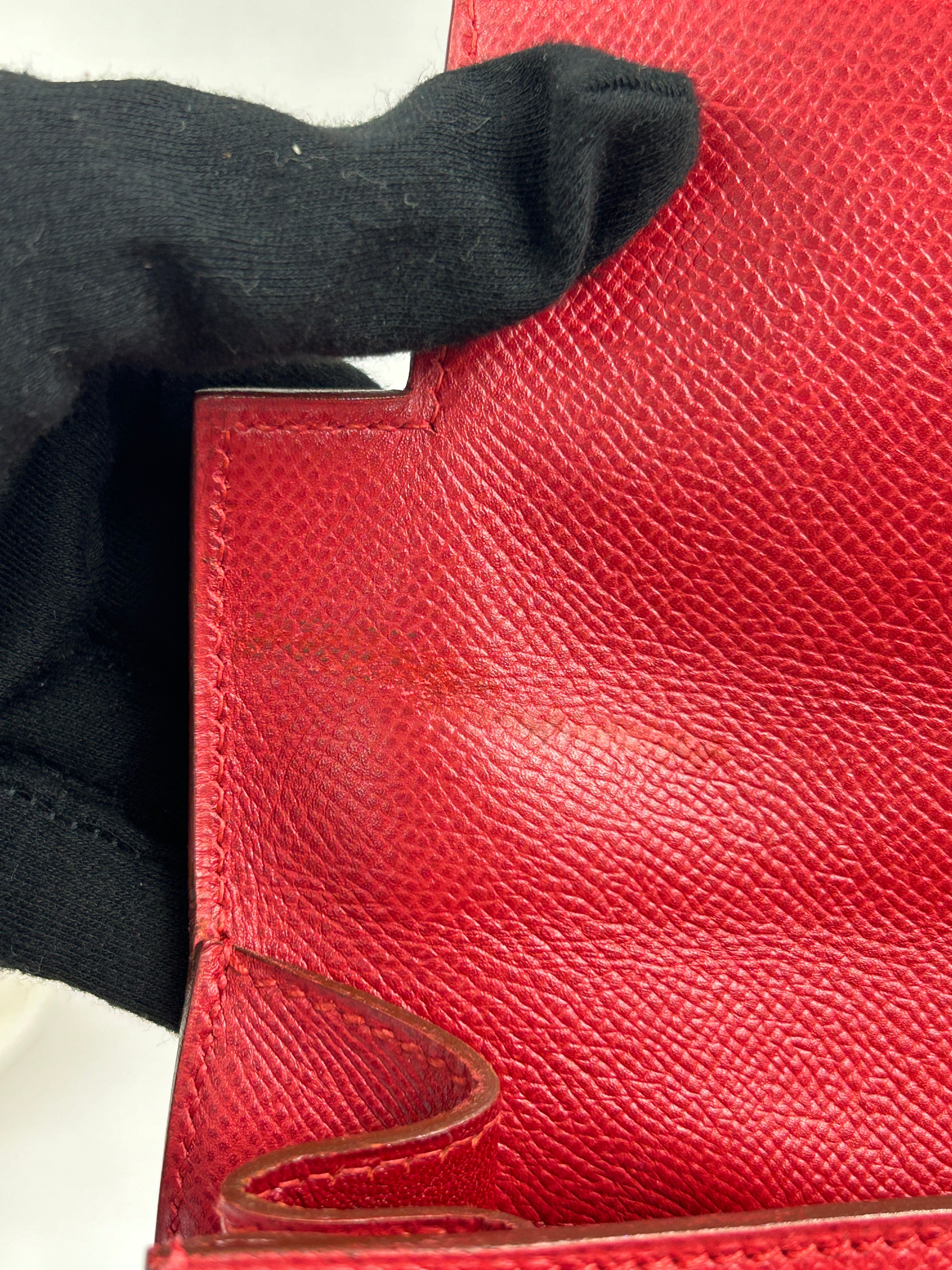 Hermes Rouge Epsom Kelly 32 w/GHW