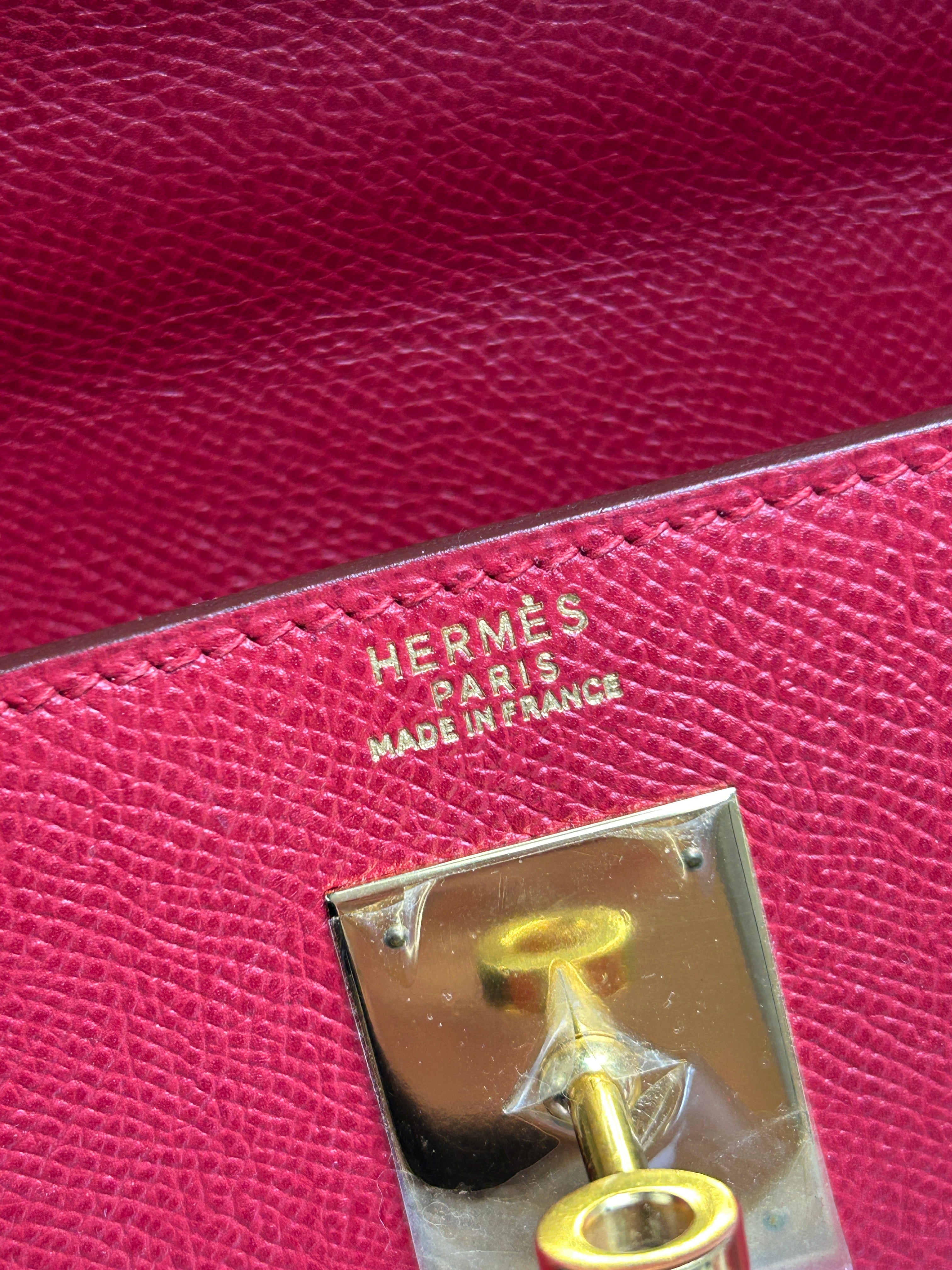 Hermes Rouge Epsom Kelly 32 w/GHW