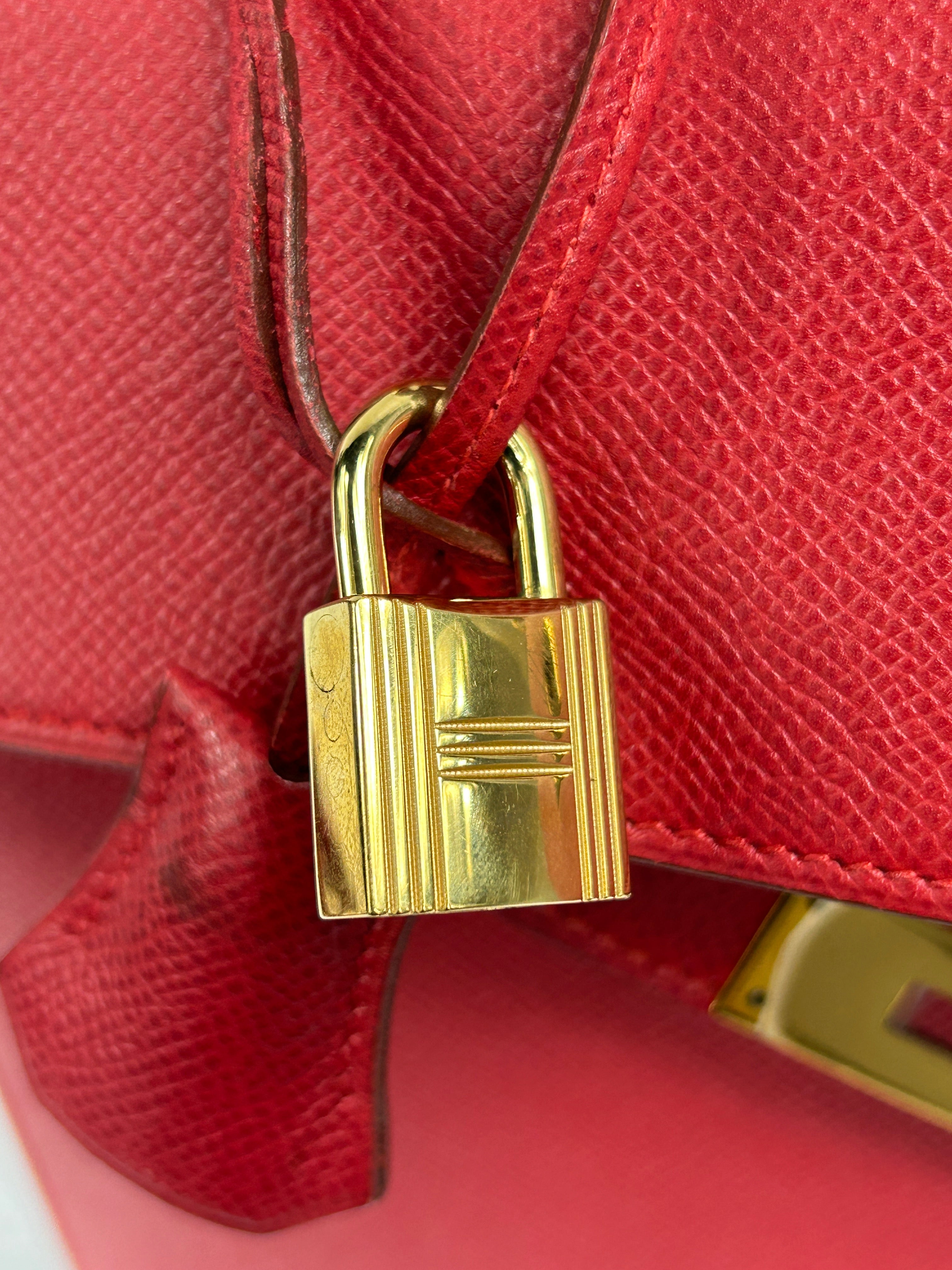 Hermes Rouge Epsom Kelly 32 w/GHW