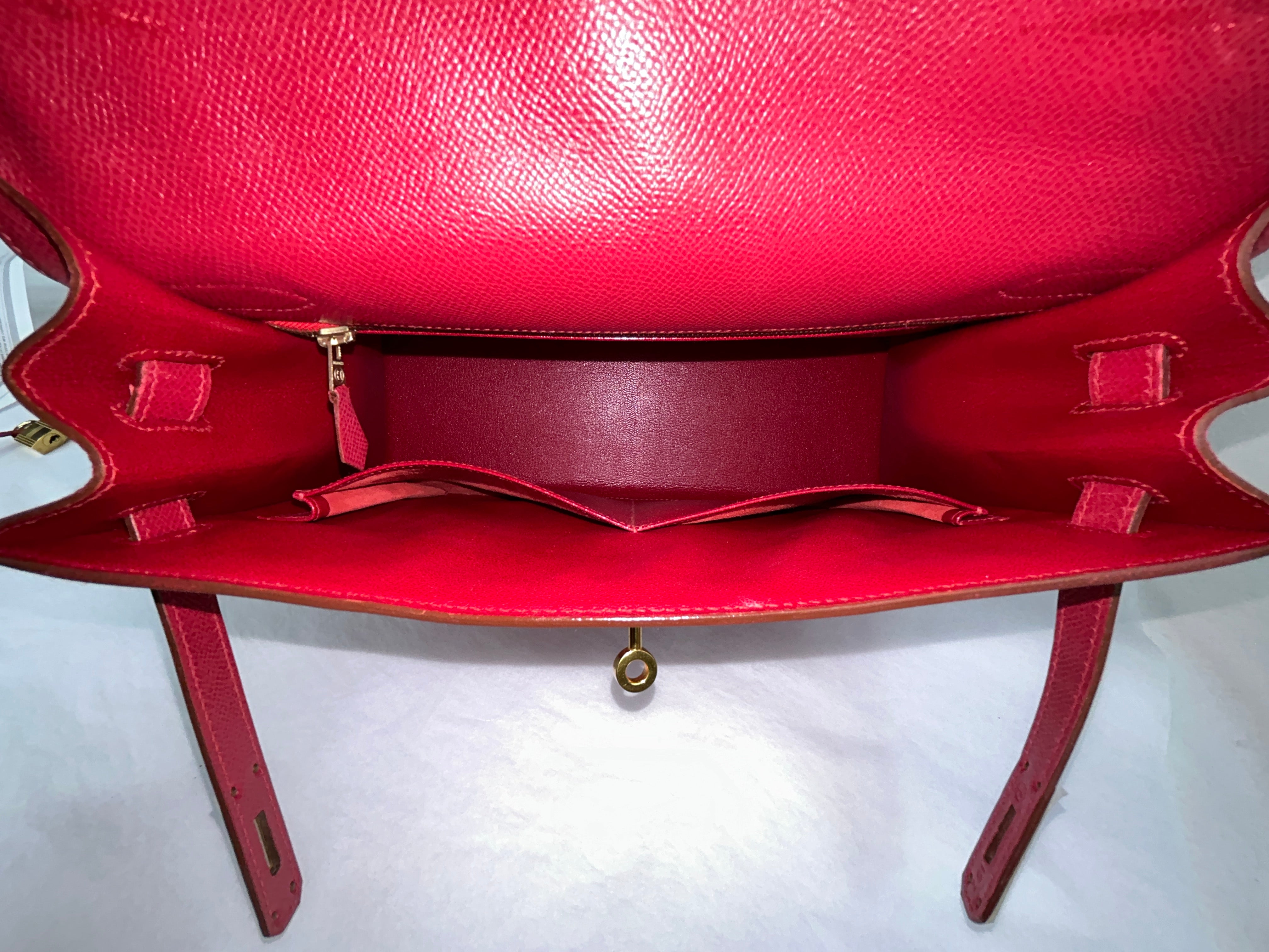 Hermes Rouge Epsom Kelly 32 w/GHW