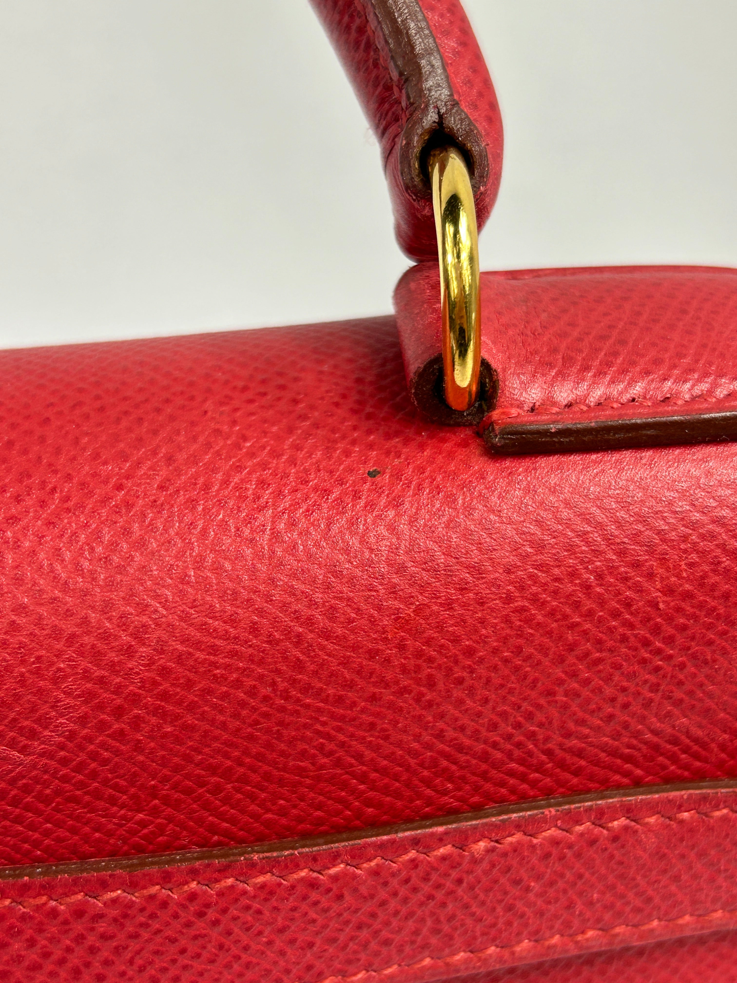 Hermes Rouge Epsom Kelly 32 w/GHW