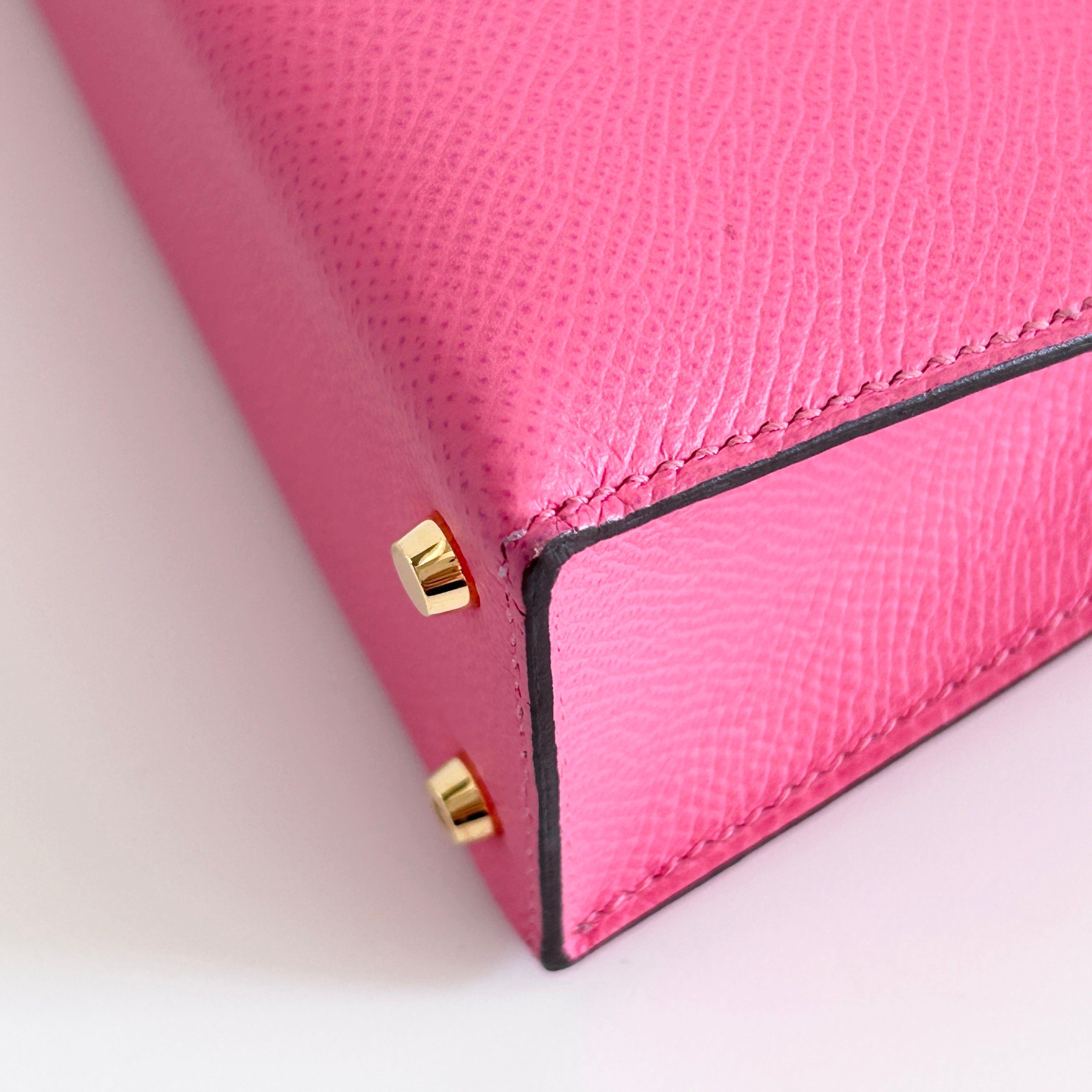 Rose Lipstick Epsom Mini Kelly w/GHW