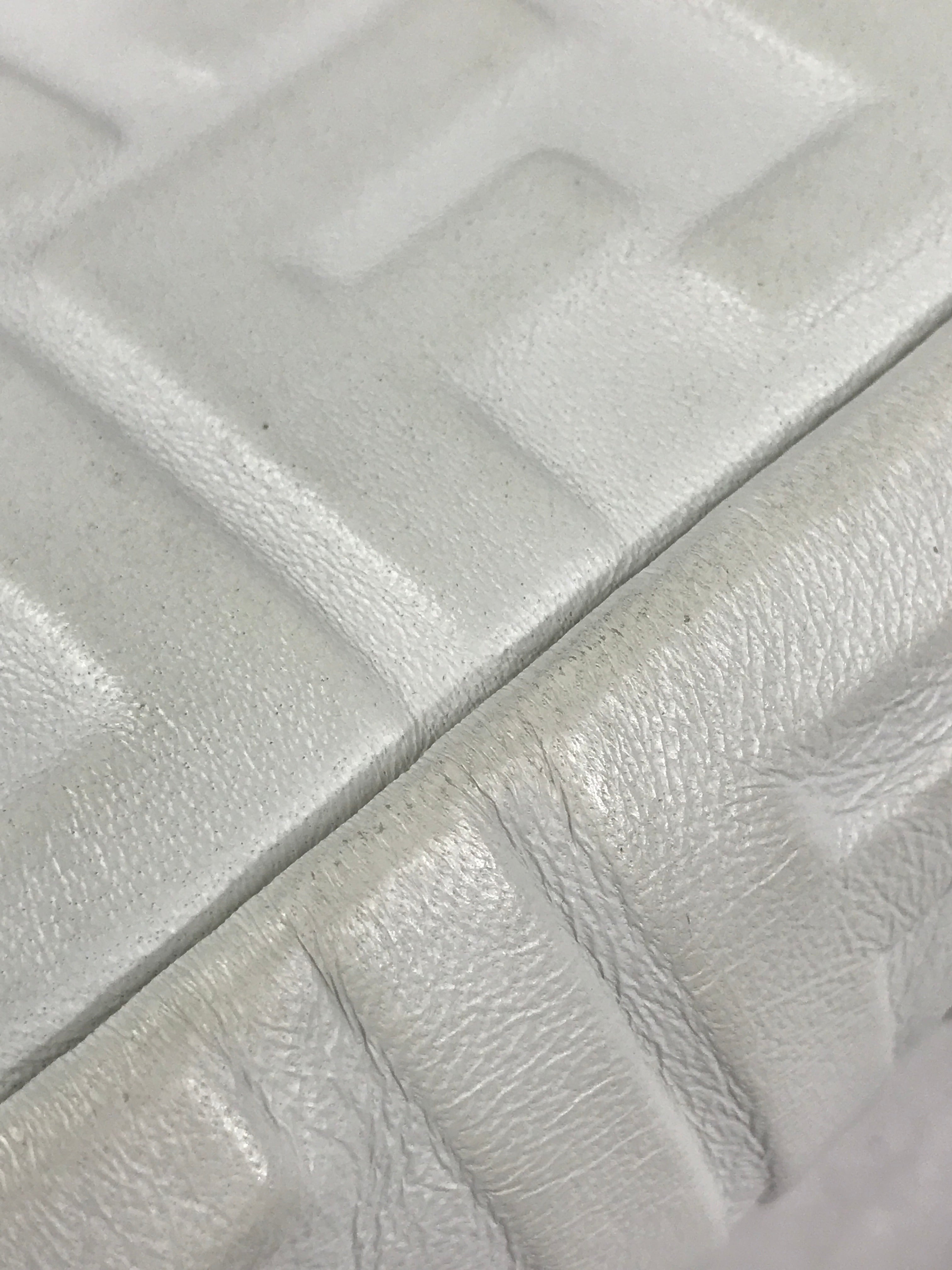 White Leather Medium Baguette Flap Bag W/GHW