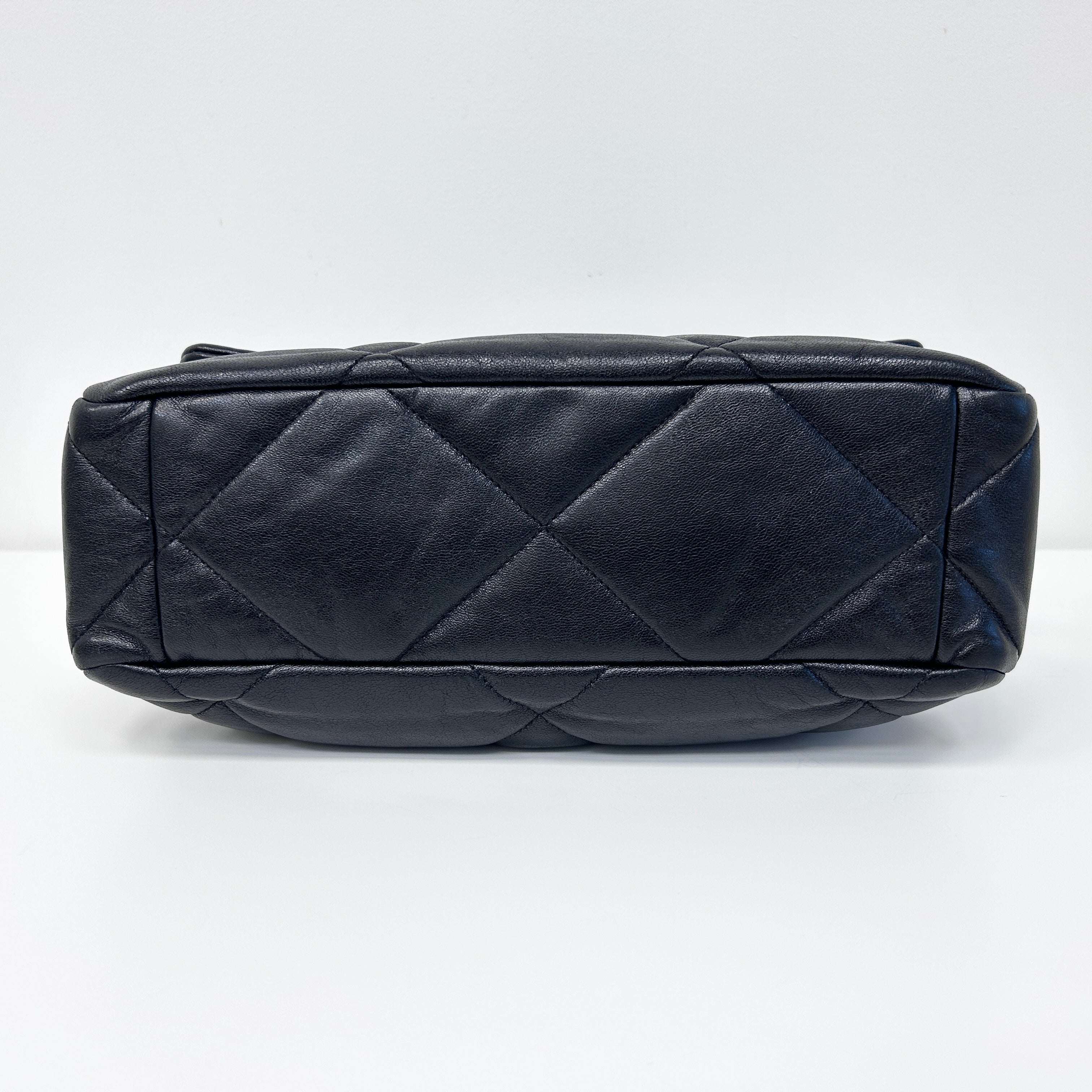 Chanel 19 Black Lambskin Large Flap Bag w/Mixed HW
