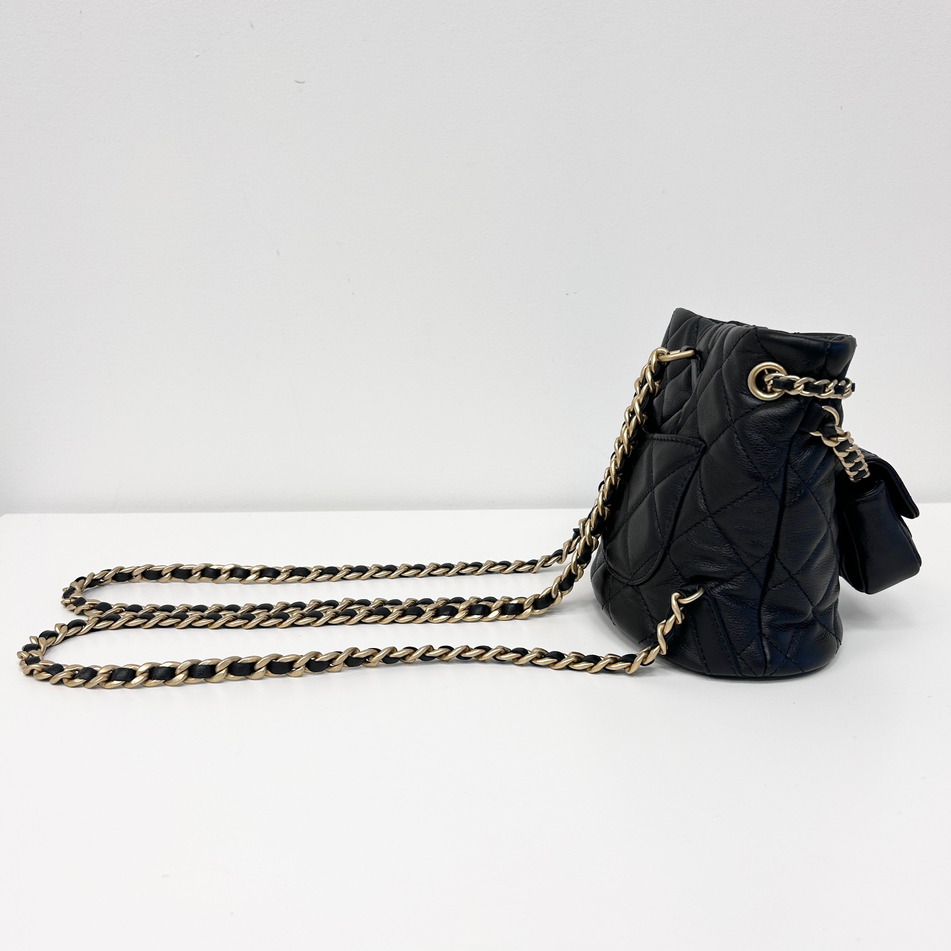 Black 23A Twinset Mini Backpack with Pouch w/GHW