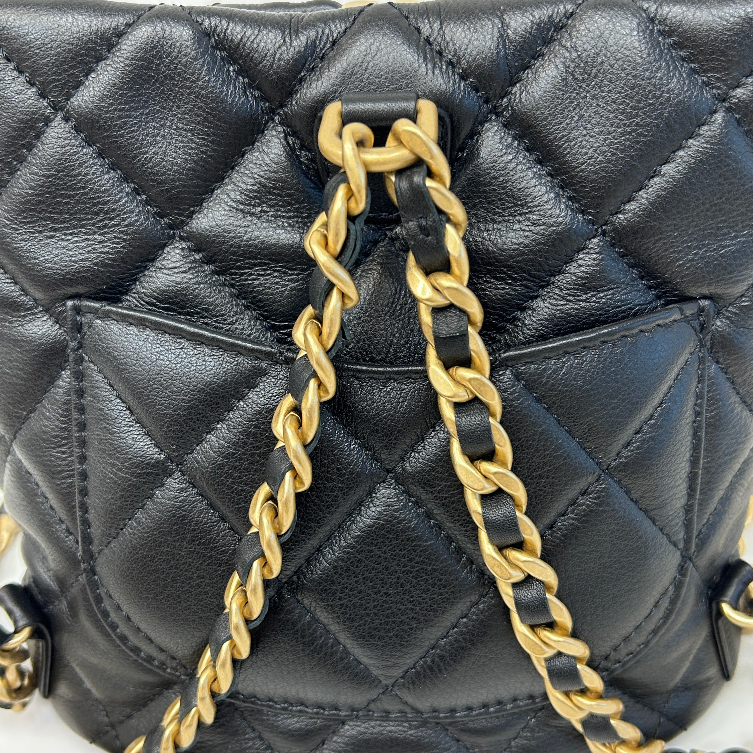 Black 23A Twinset Mini Backpack with Pouch w/GHW
