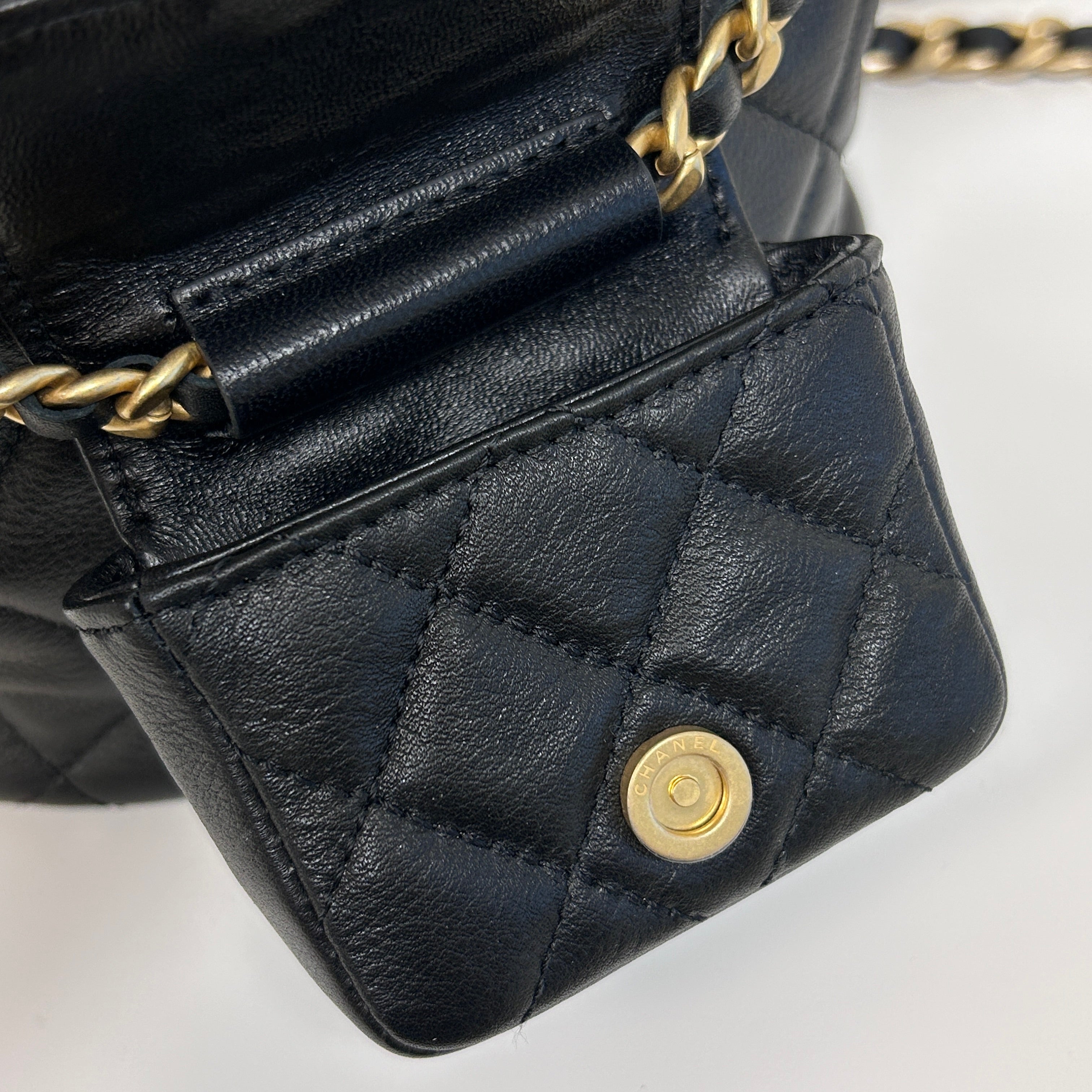 Black 23A Twinset Mini Backpack with Pouch w/GHW