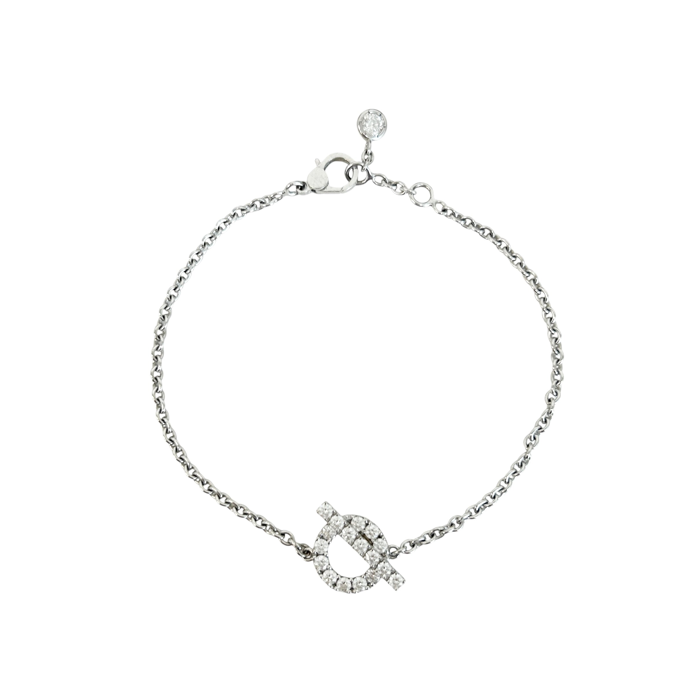 Finesse 18K White Gold w/18 Diamonds Bracelet