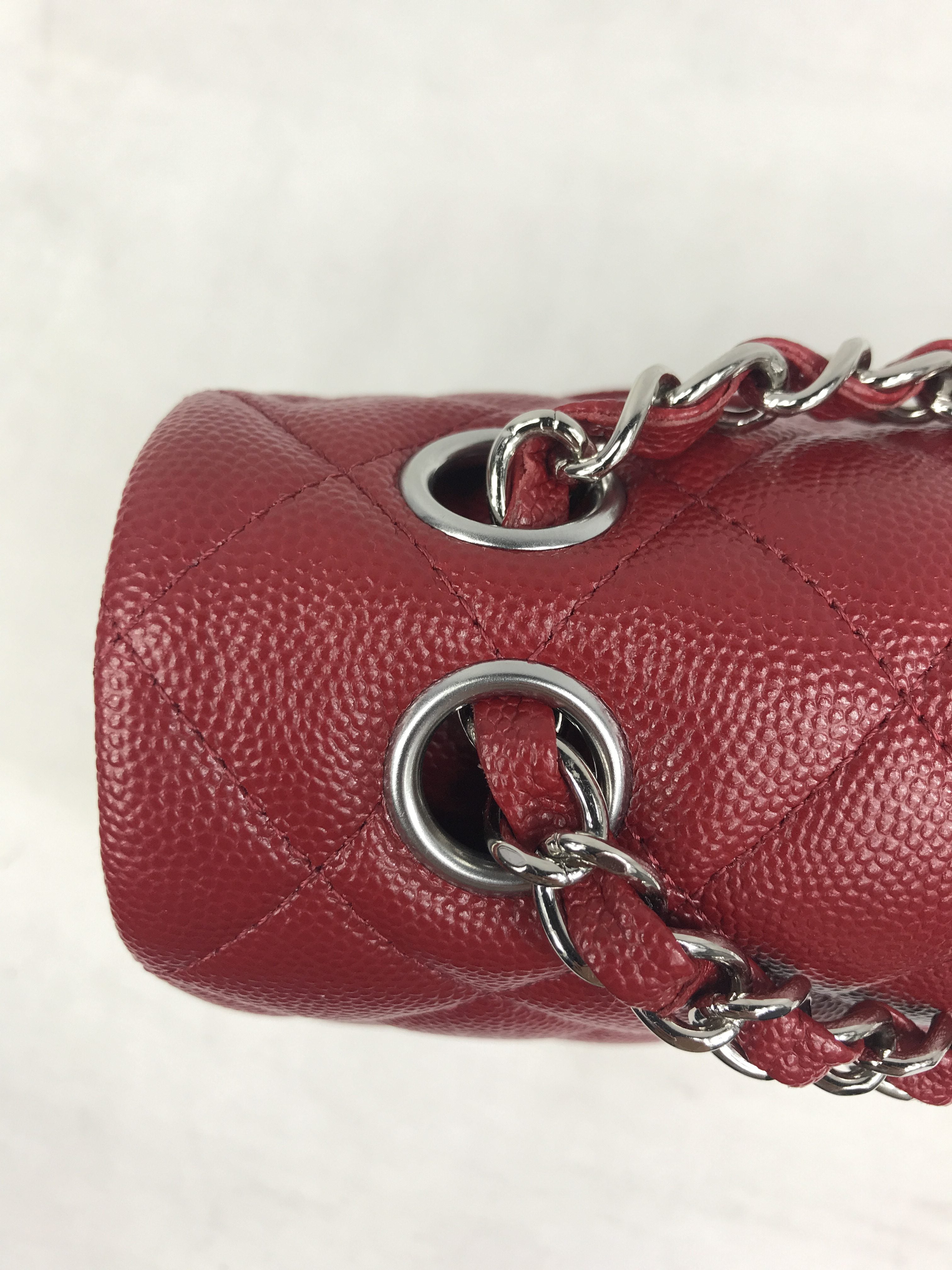 17B Red Caviar Quilted Double Flap Small W/SHW