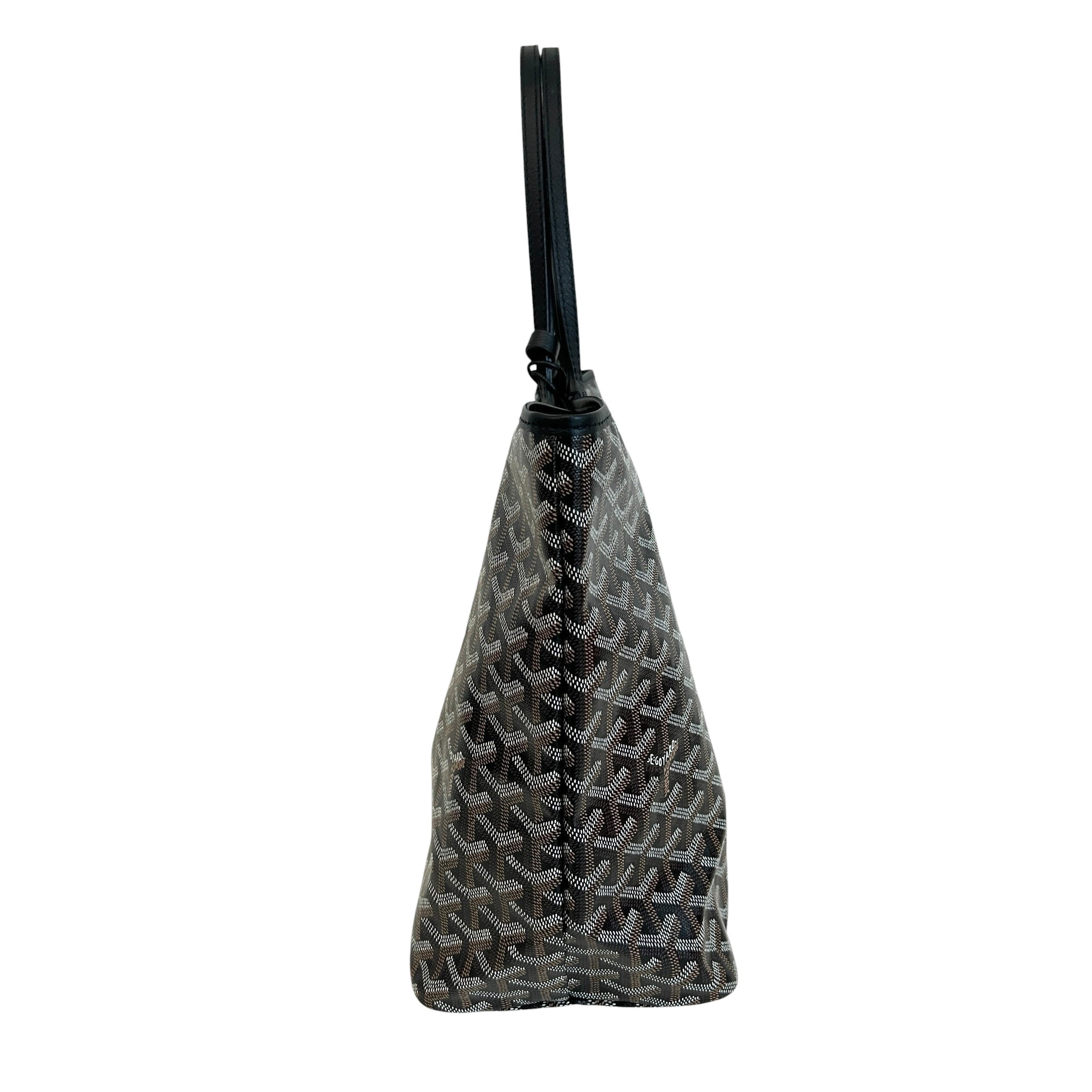 Goyardine Black St. Louis PM Tote Bag w/PHW