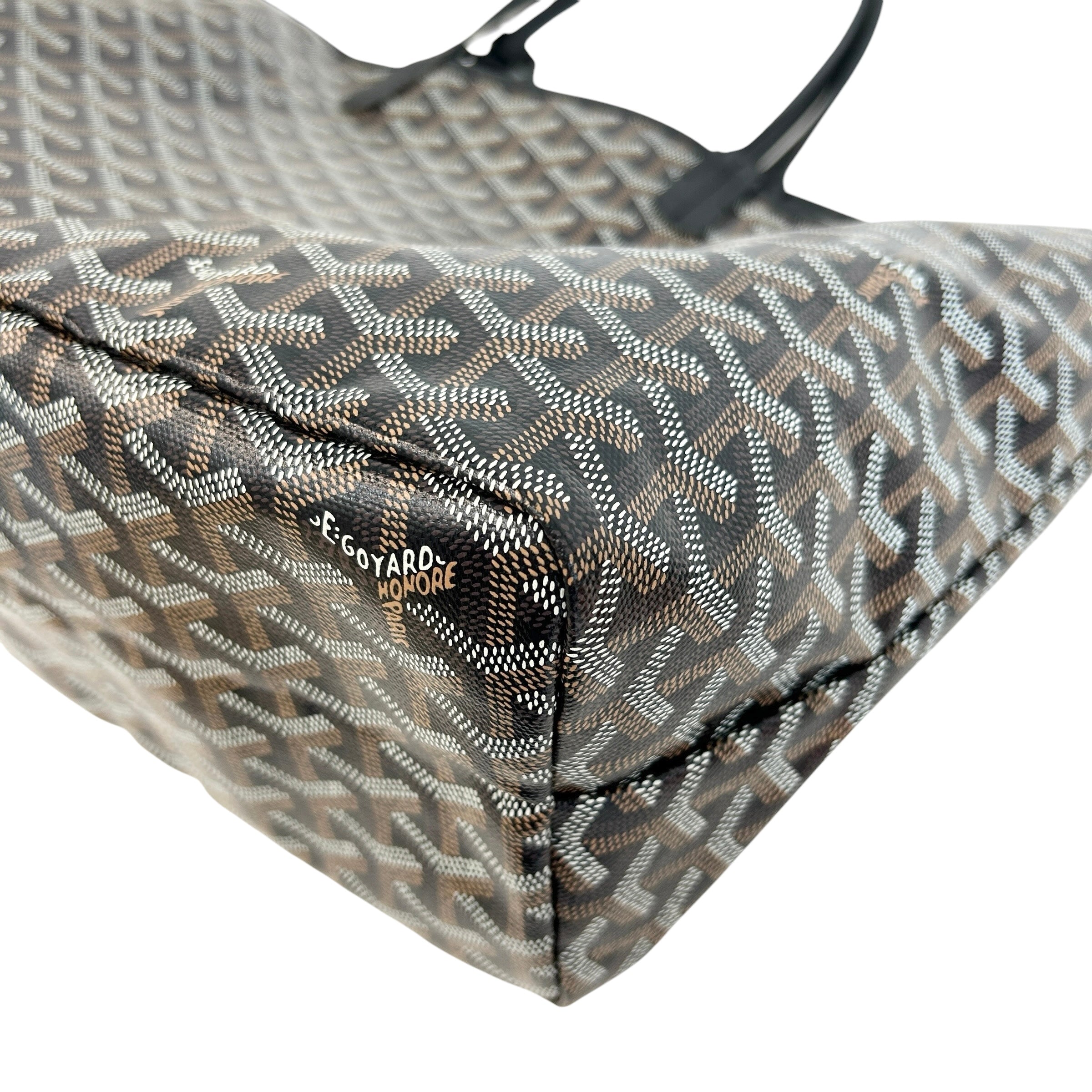 Goyardine Black St. Louis PM Tote Bag w/PHW