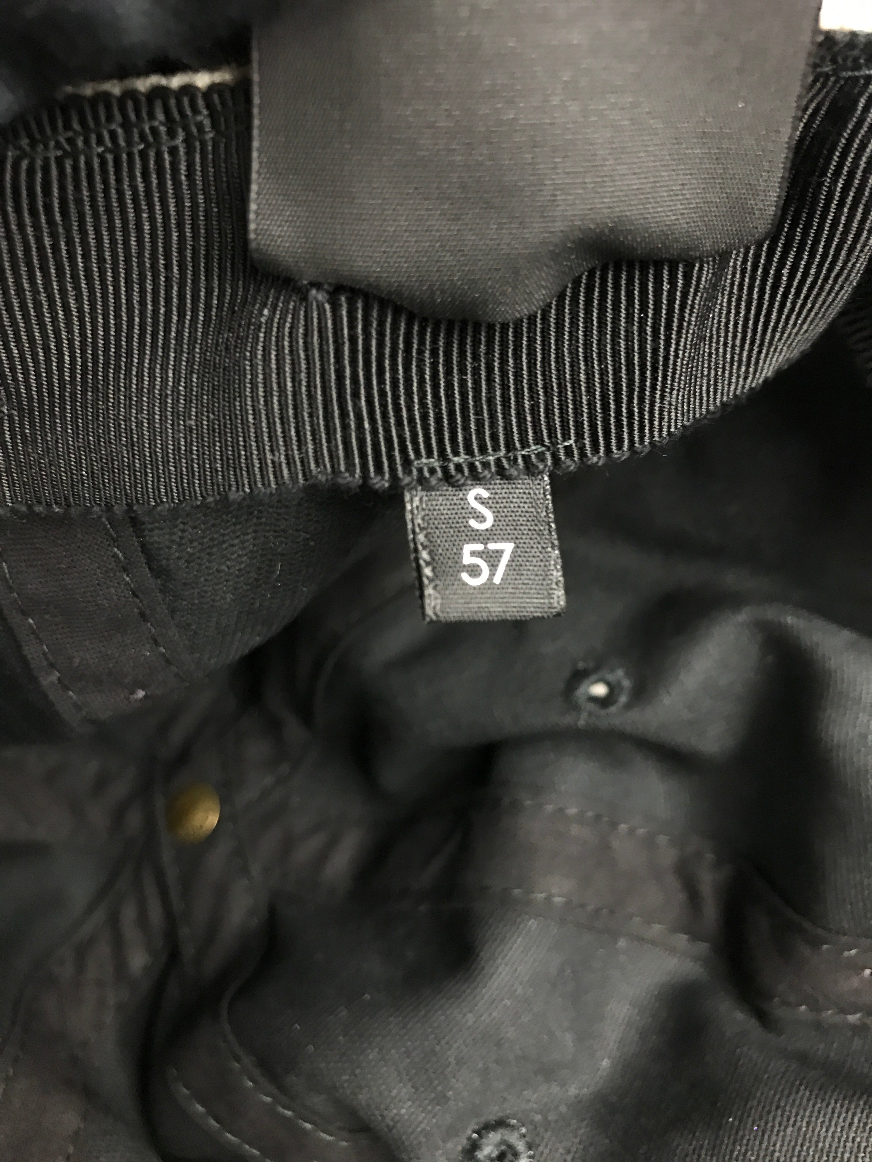 Black Cotton Logo Print Baseball Cap