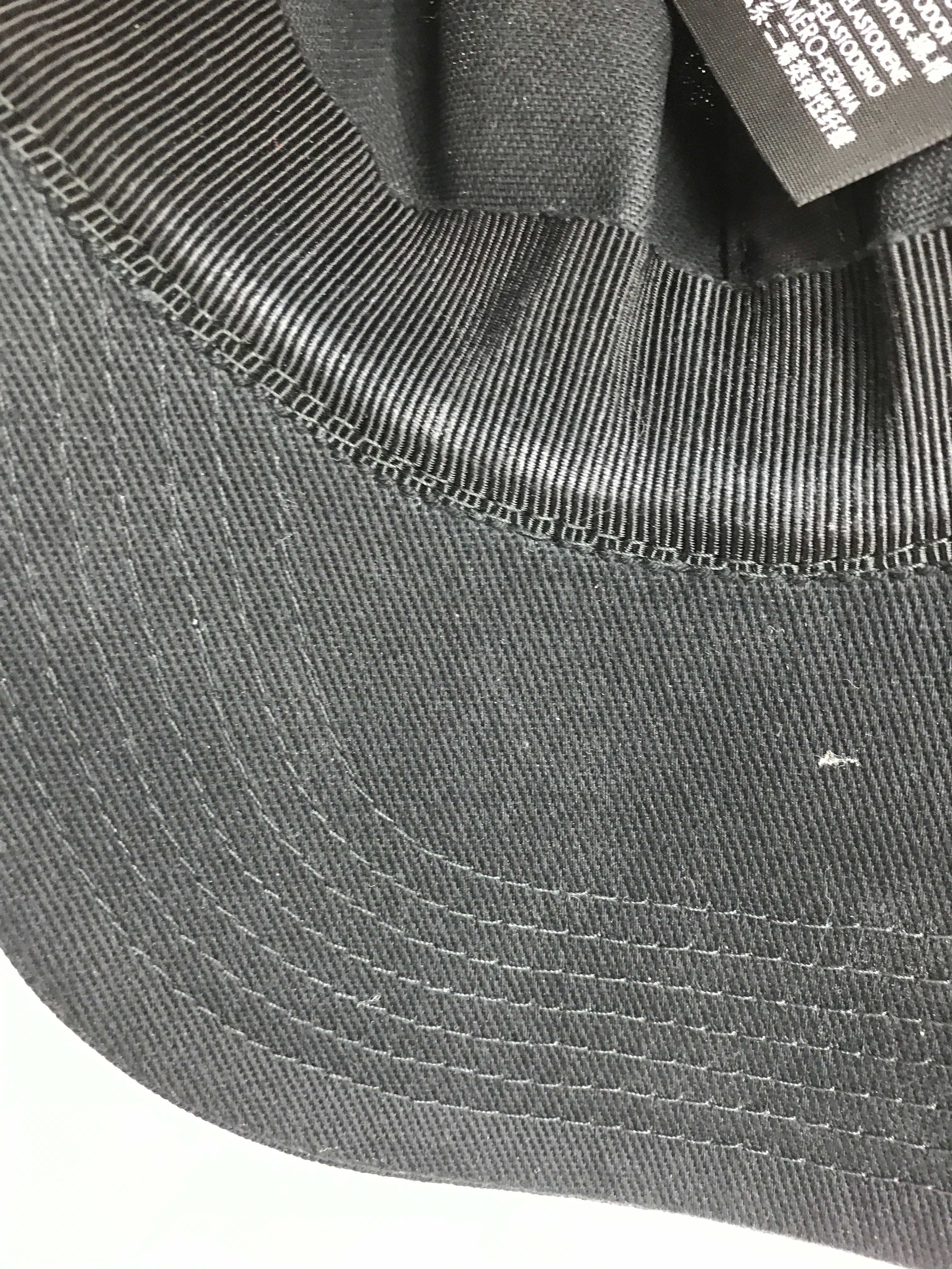 Black Cotton Logo Print Baseball Cap
