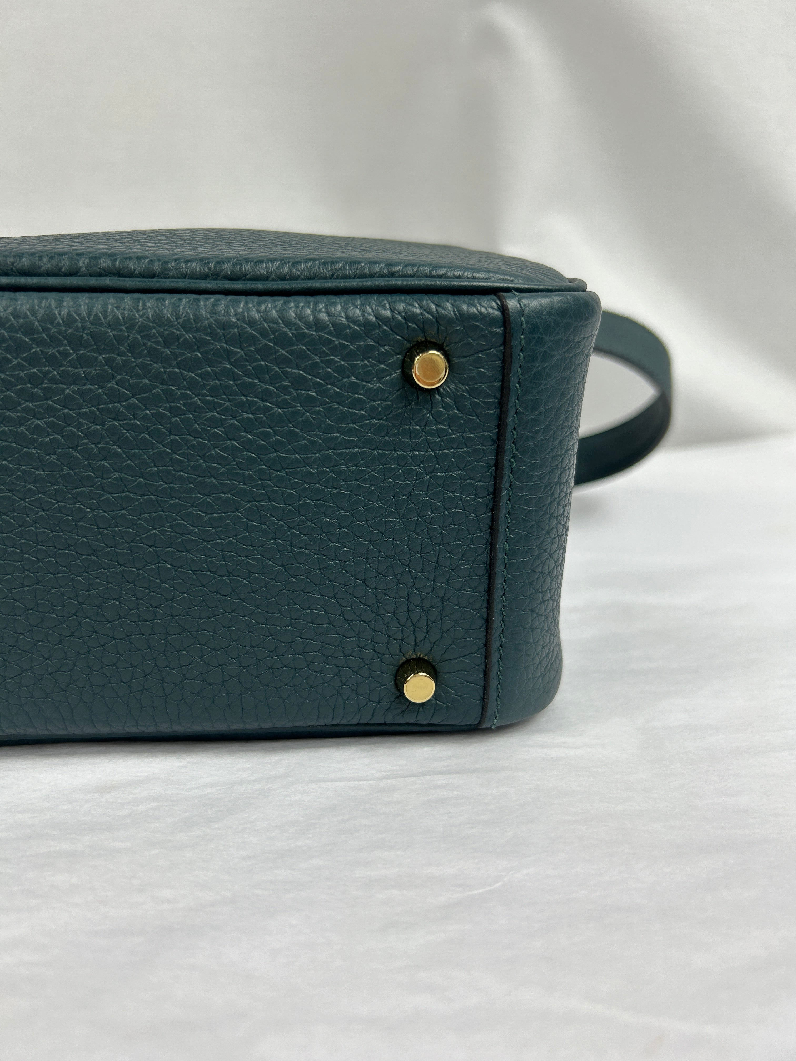 Vert Cypress Clemence leather Mini Lindy w/GHW