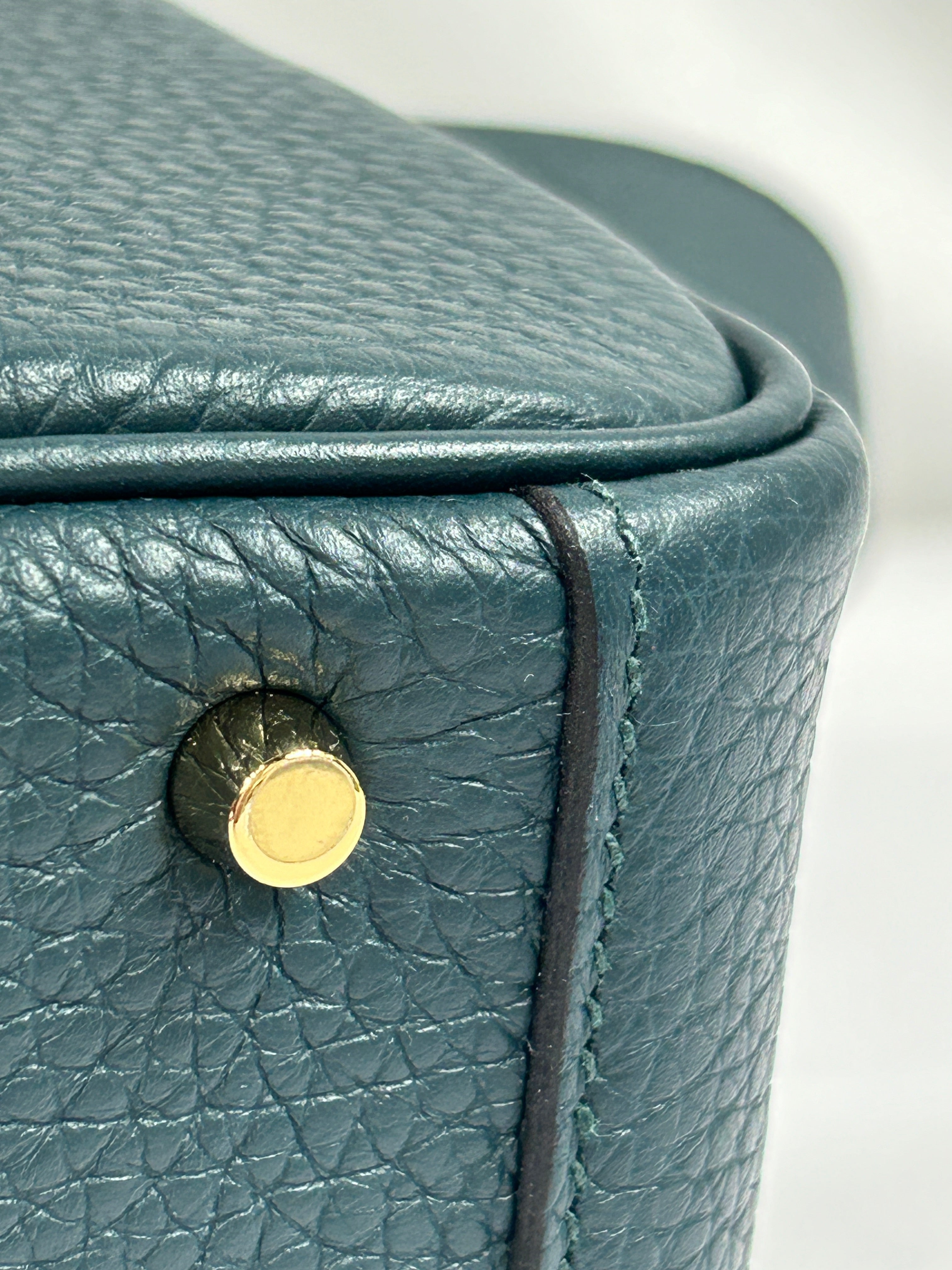 Vert Cypress Clemence leather Mini Lindy w/GHW