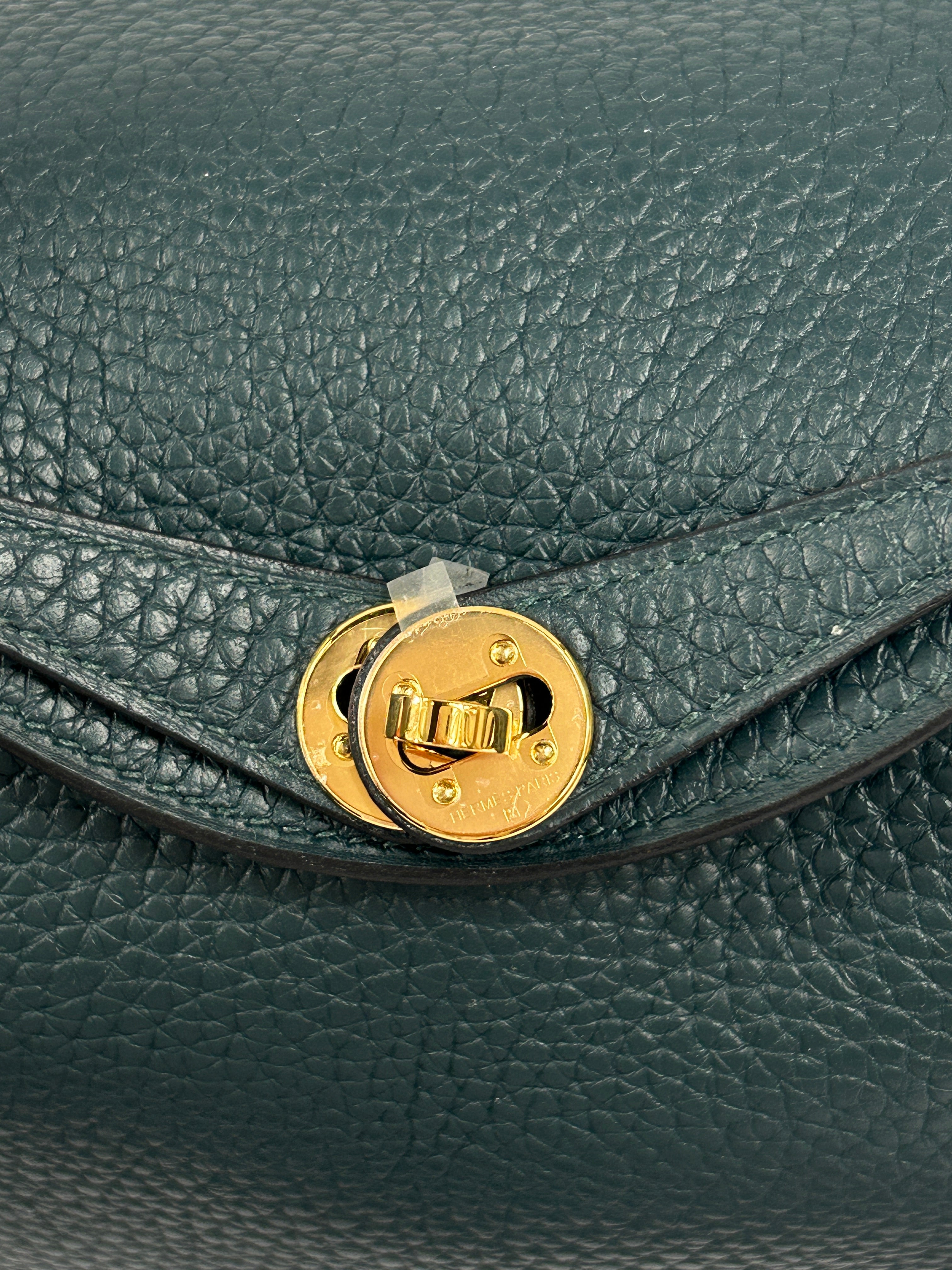 Vert Cypress Clemence leather Mini Lindy w/GHW