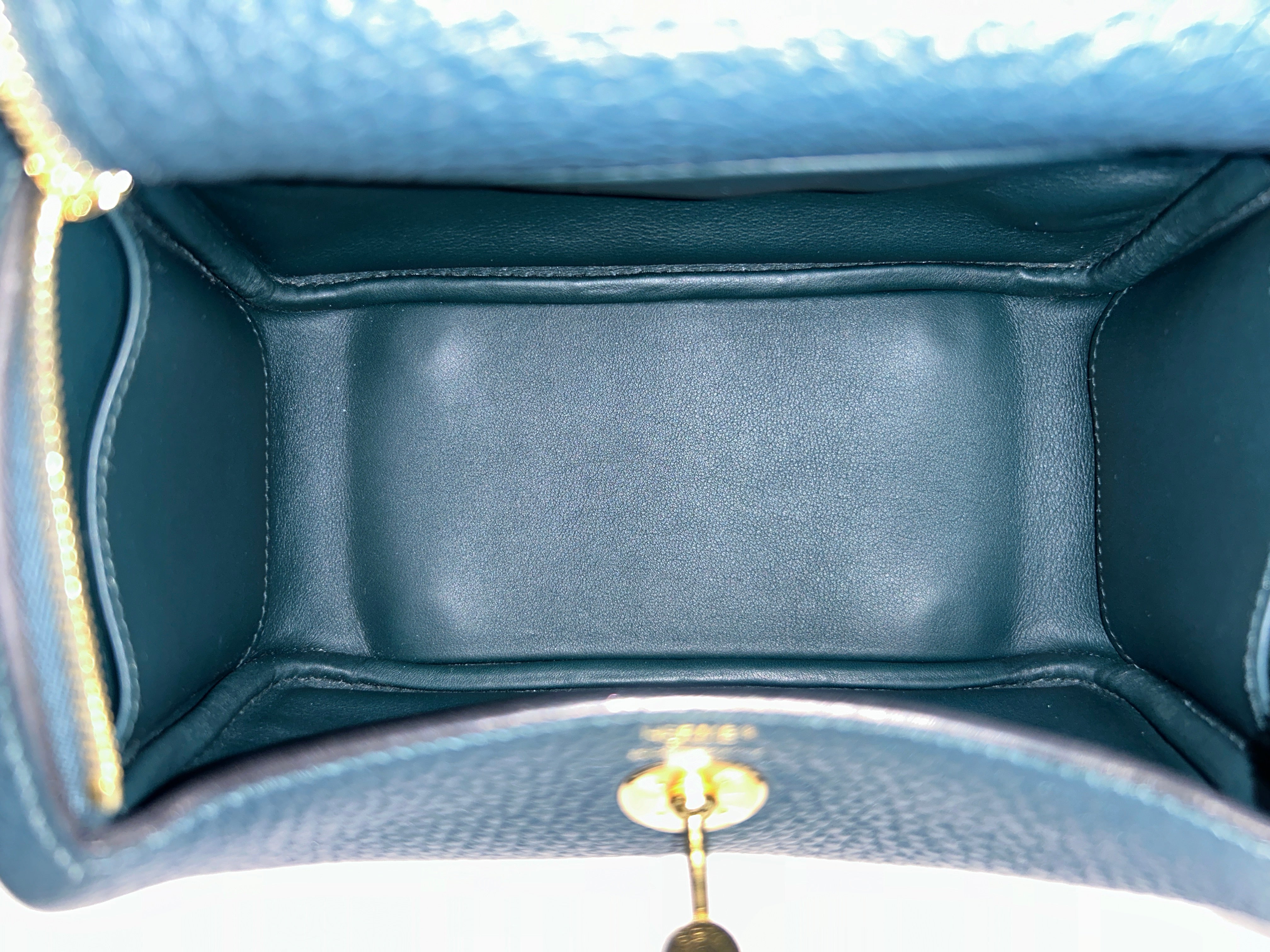 Vert Cypress Clemence leather Mini Lindy w/GHW