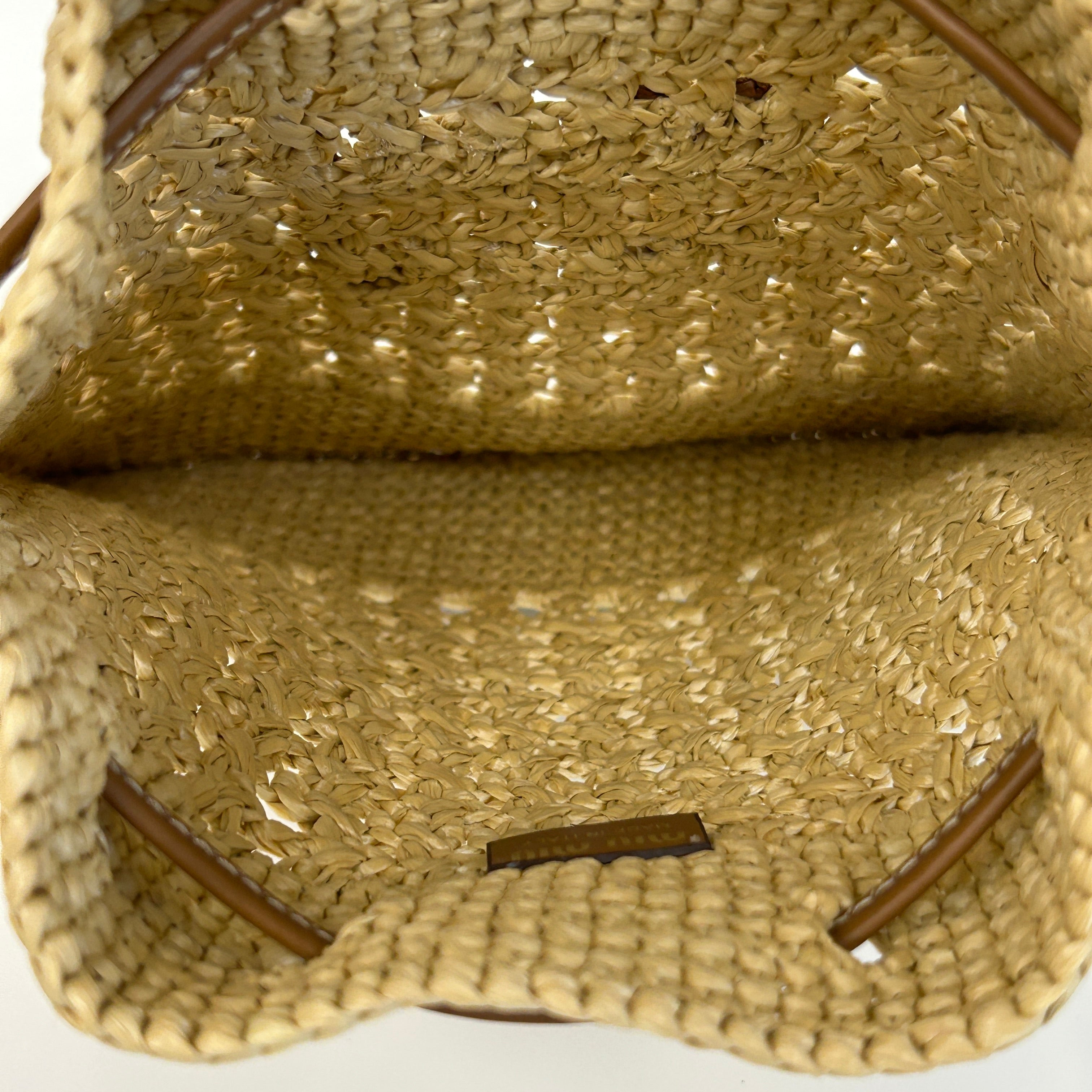 Raffia Crochet Drawstring Pouch