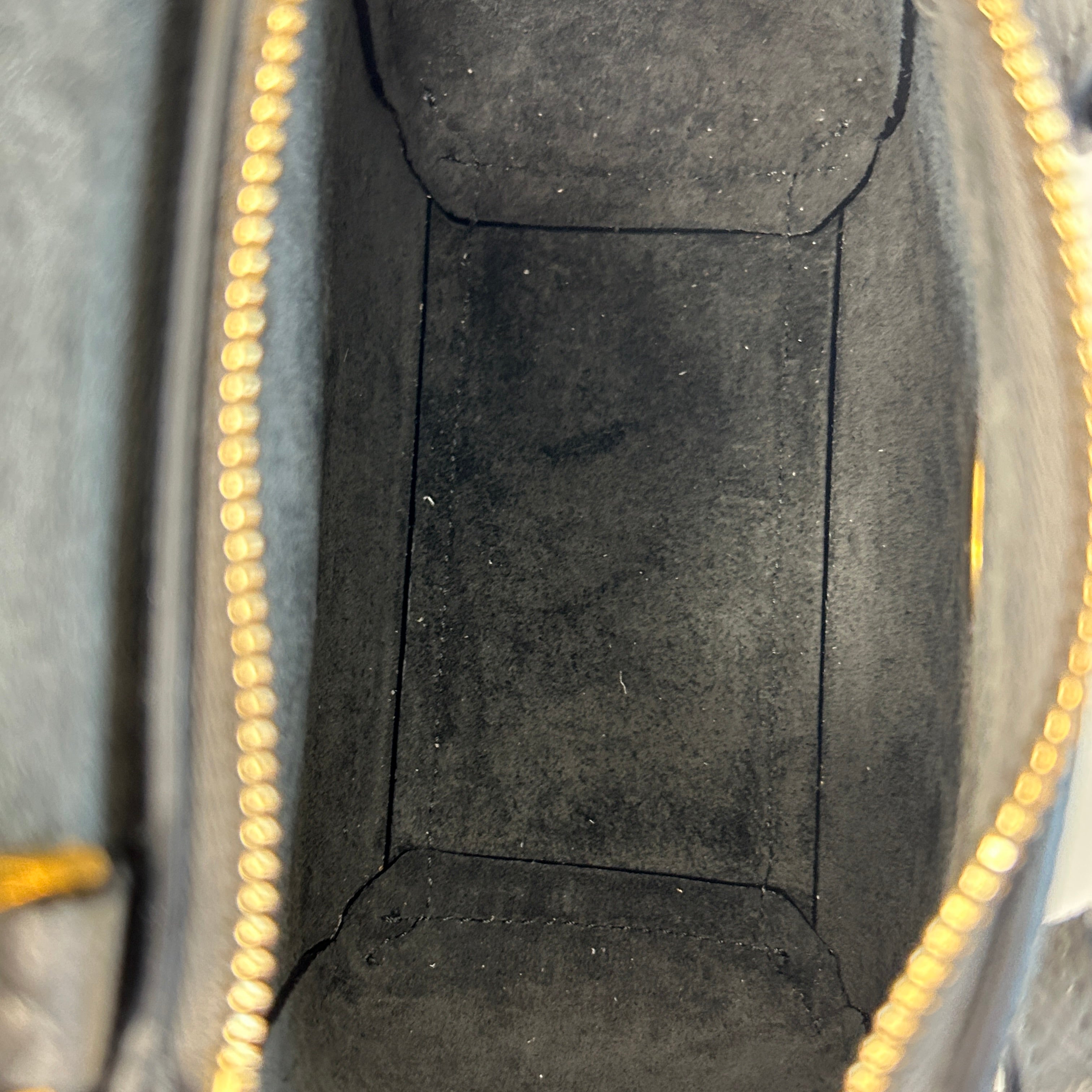 Grey Grained Calfskin Nano Belt Bag