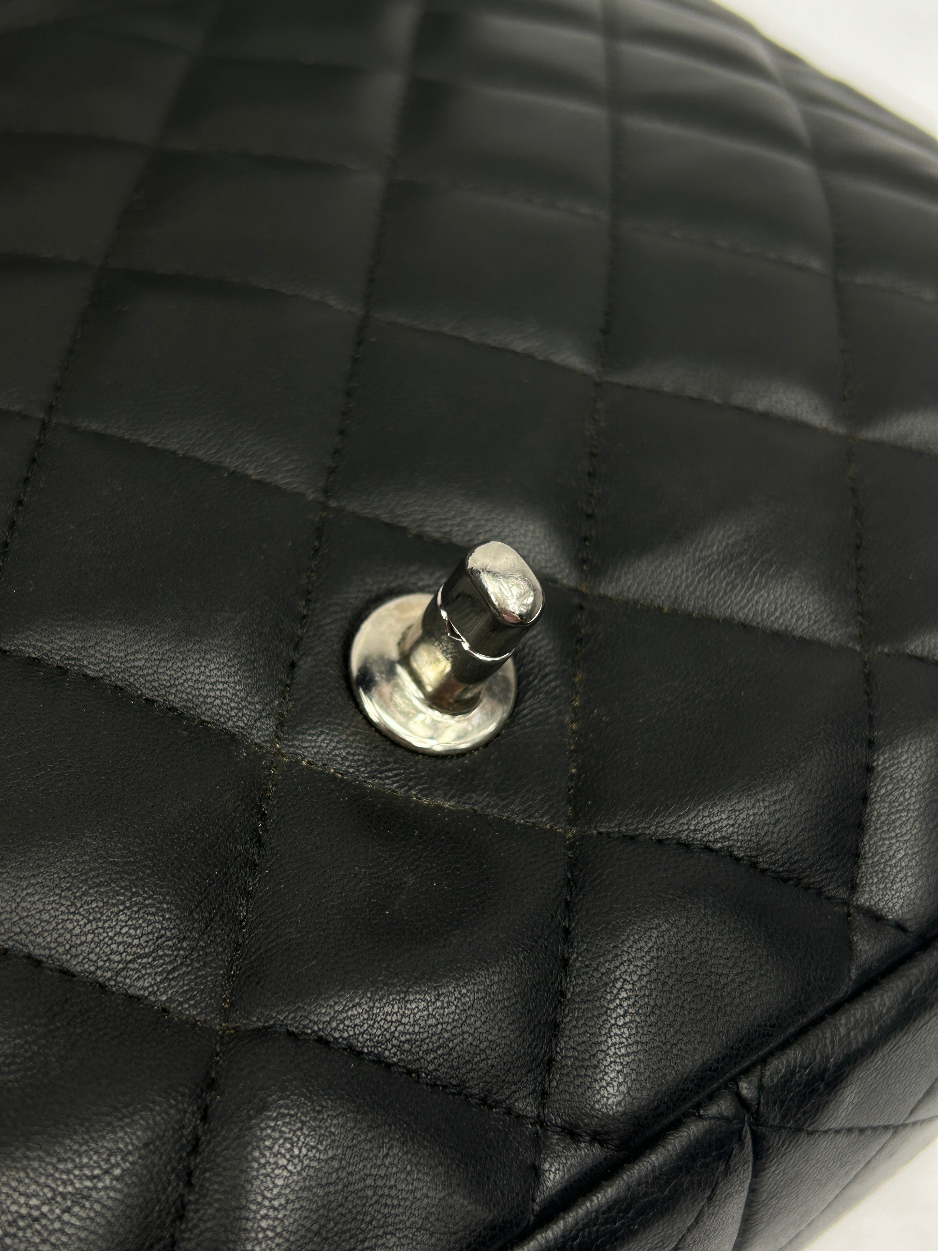 Black Quilted Lambskin Single Flap Classic Jumbo w/SHW