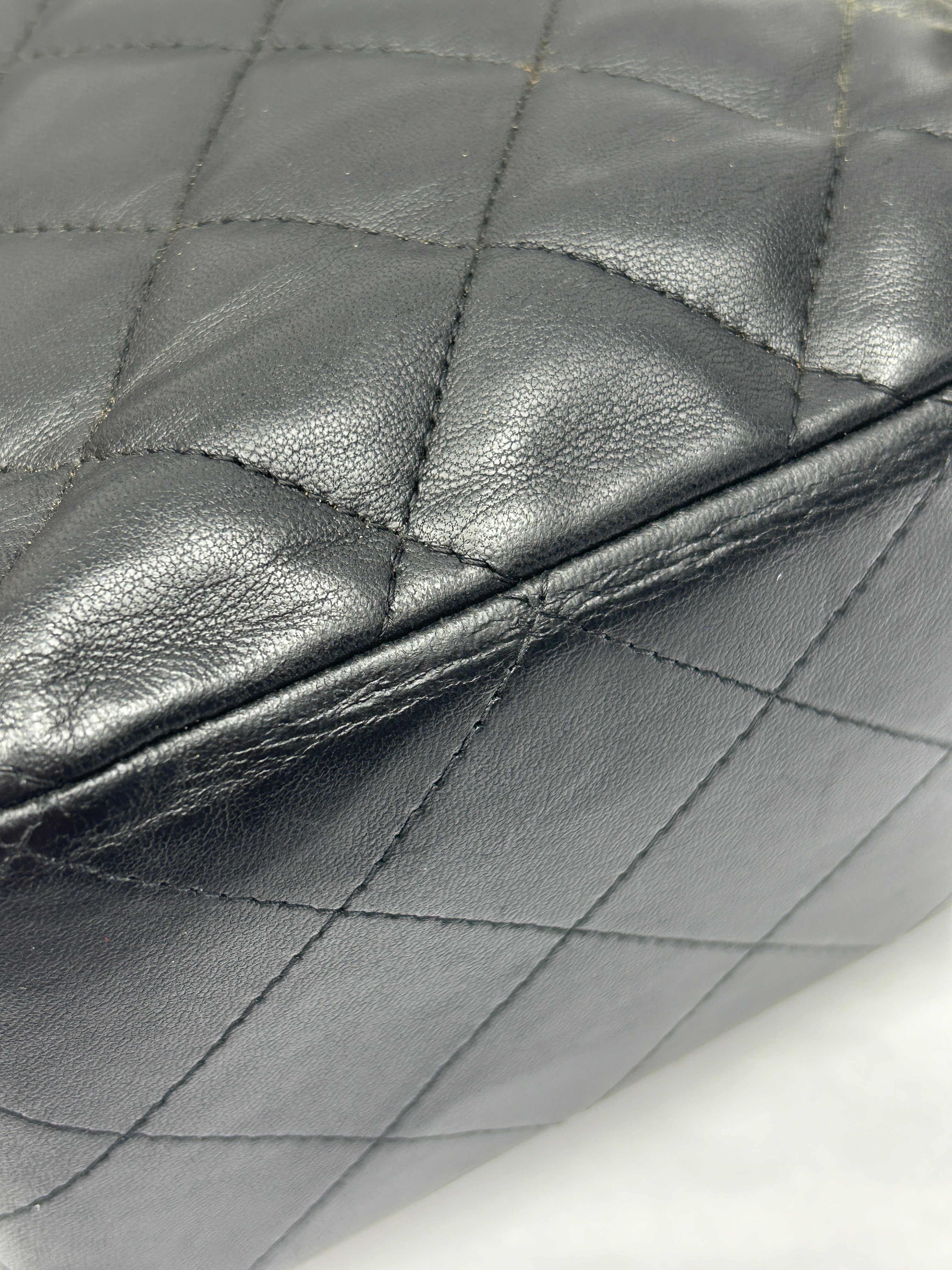 Black Quilted Lambskin Single Flap Classic Jumbo w/SHW