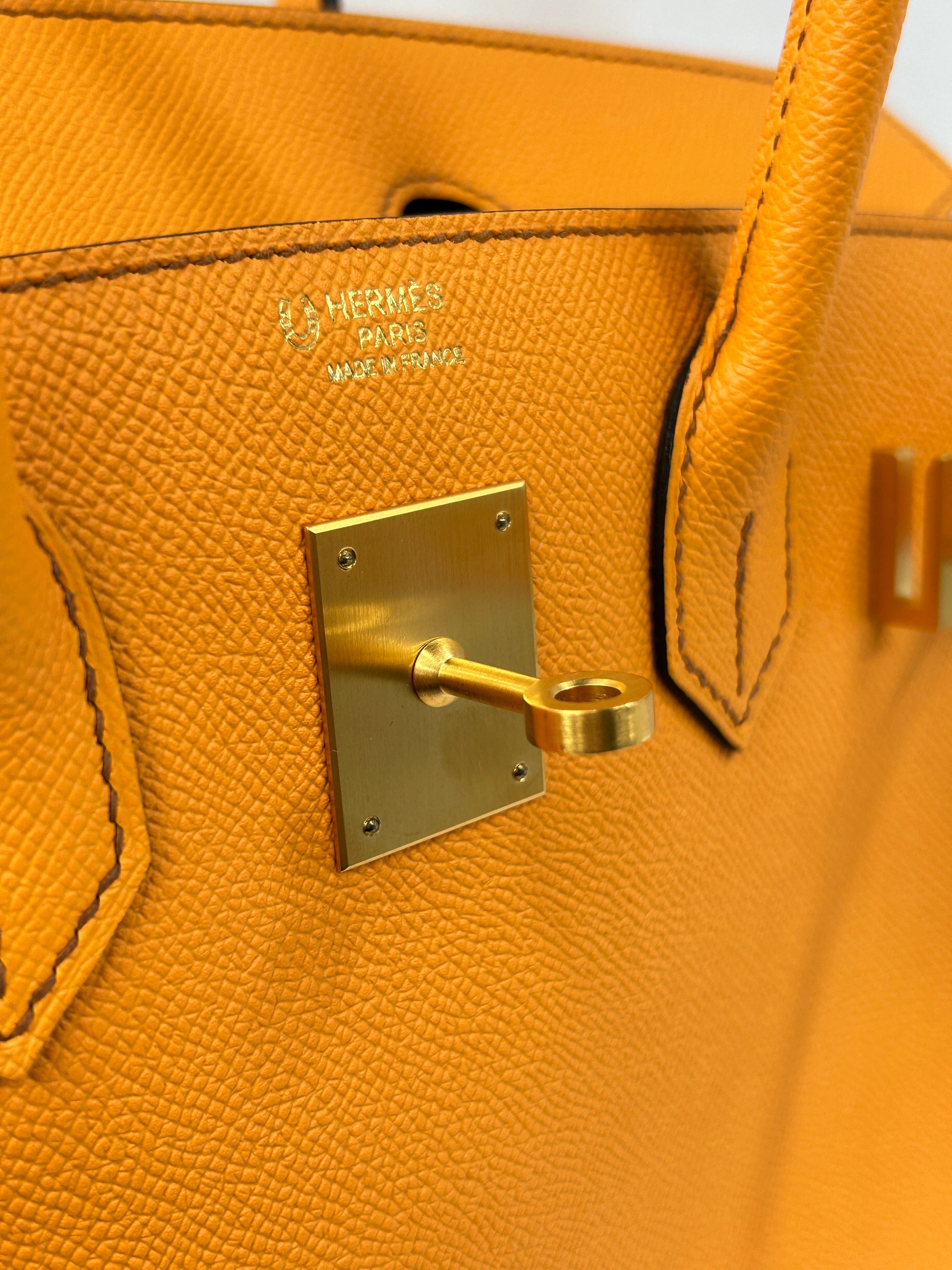 Special Order Juane D'or Epsom Caramel Chevre Leather Birkin 30 W/BGHW