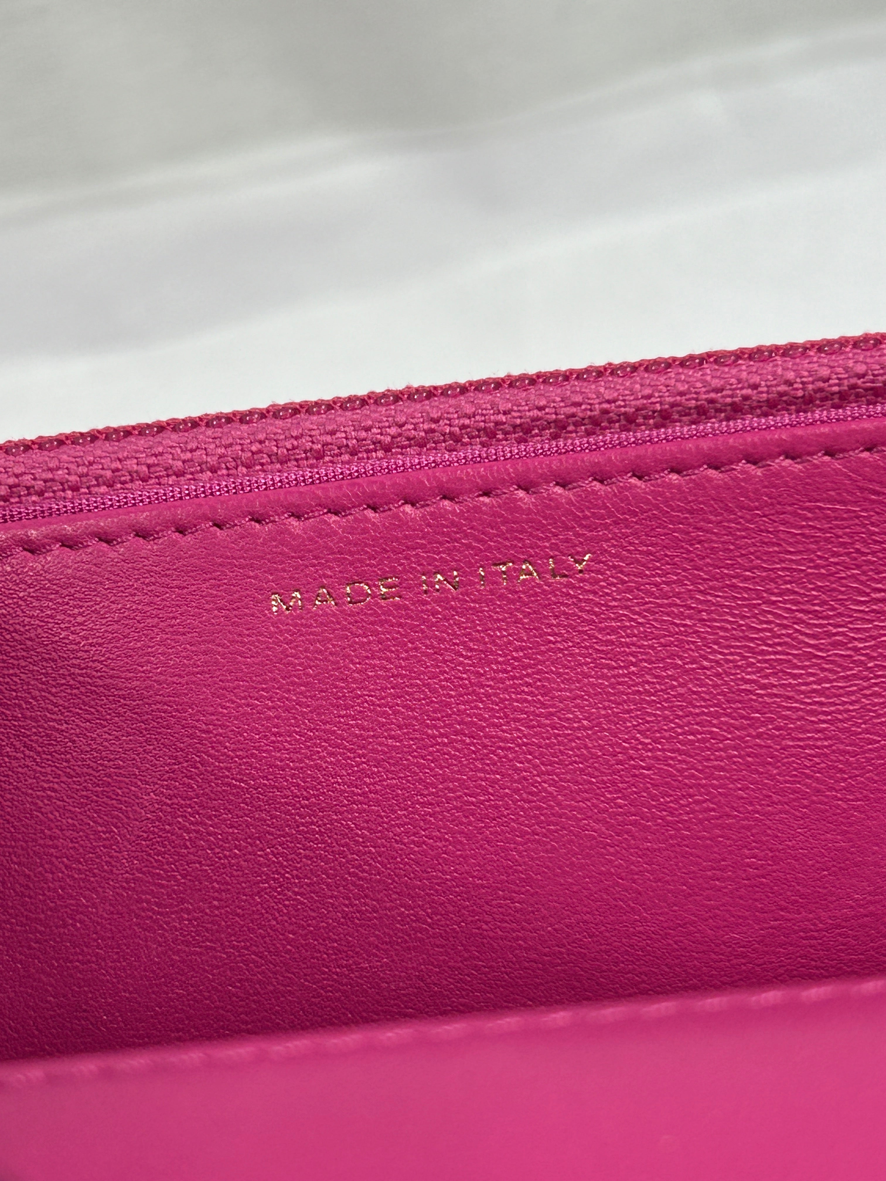 Hot Pink Tweed 19 Wallet On Chain w/AGHW/GHW/SHW/RHW- SOLD ON LAYAWAY