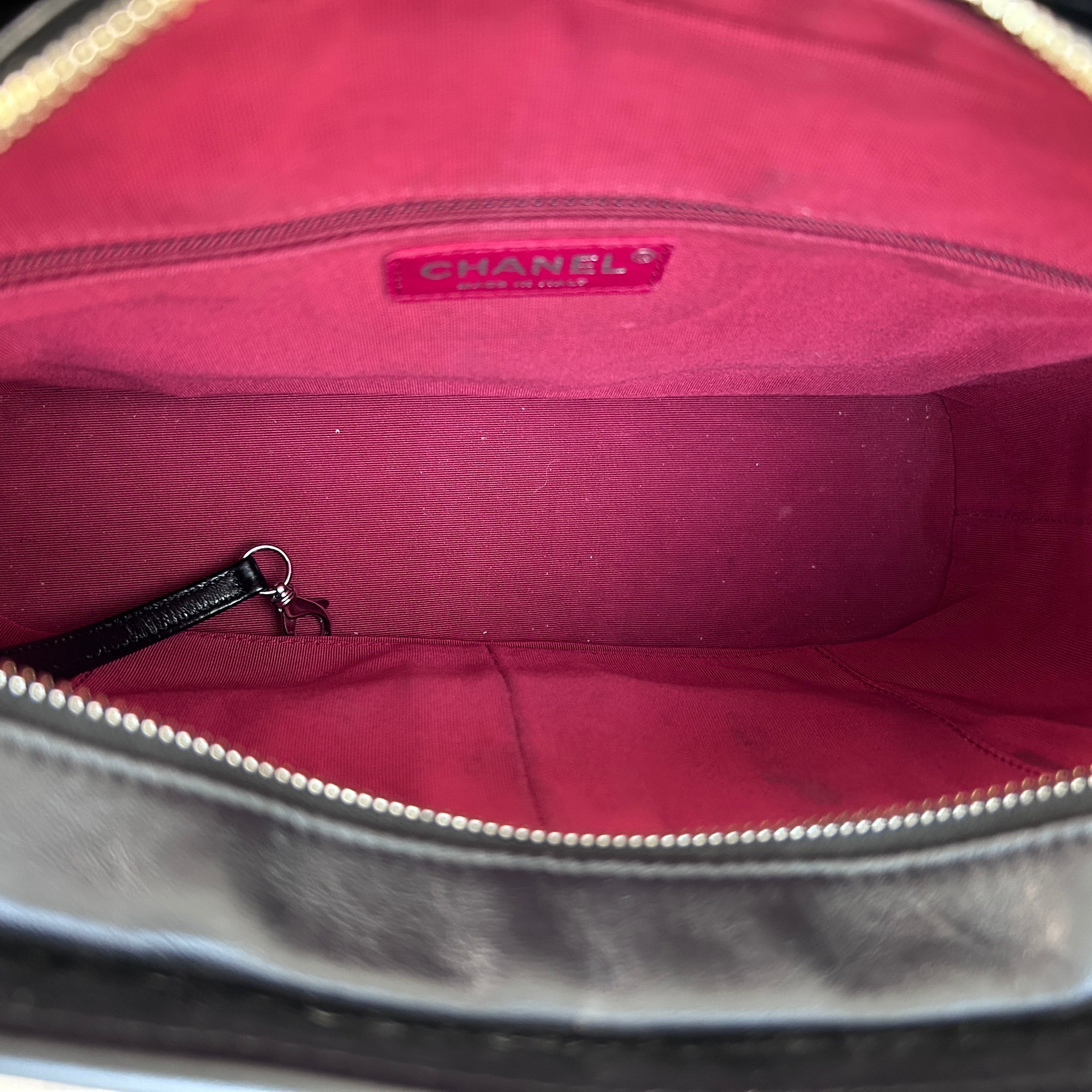 Black Aged Quilted Calfskin Leather Medium Gabrielle Hobo Bag w/AGHW/RHW/SHW/GHW