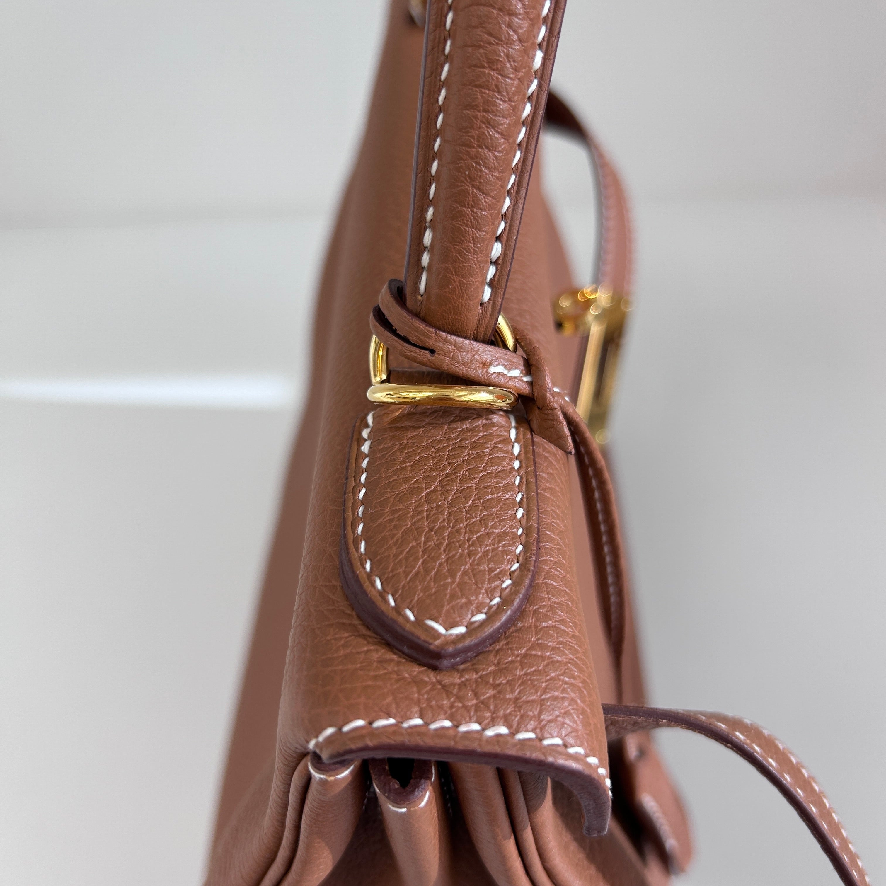 Kelly 28 Retourne Gold Togo Leather w/GHW