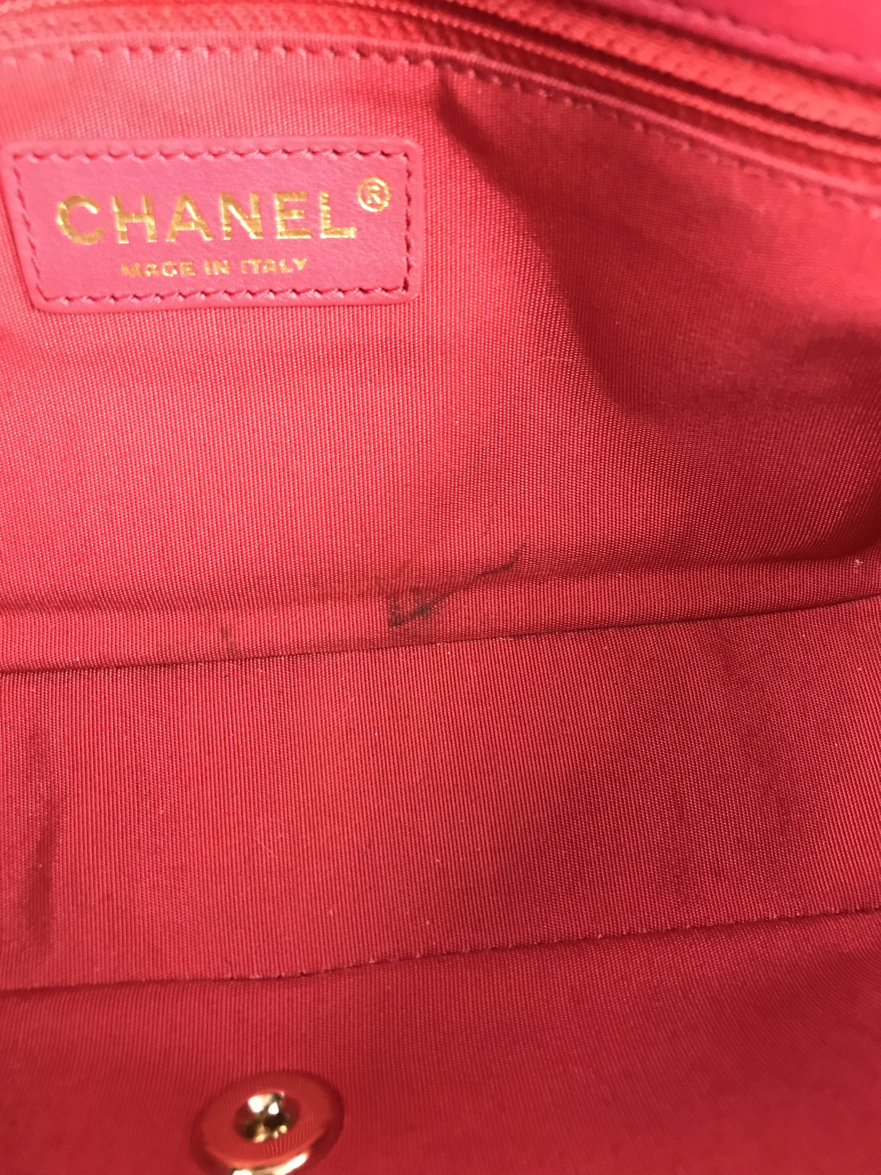 Fuchsia Pink Mademoiselle Vintage Sheepskin Flap Bag W/GHW